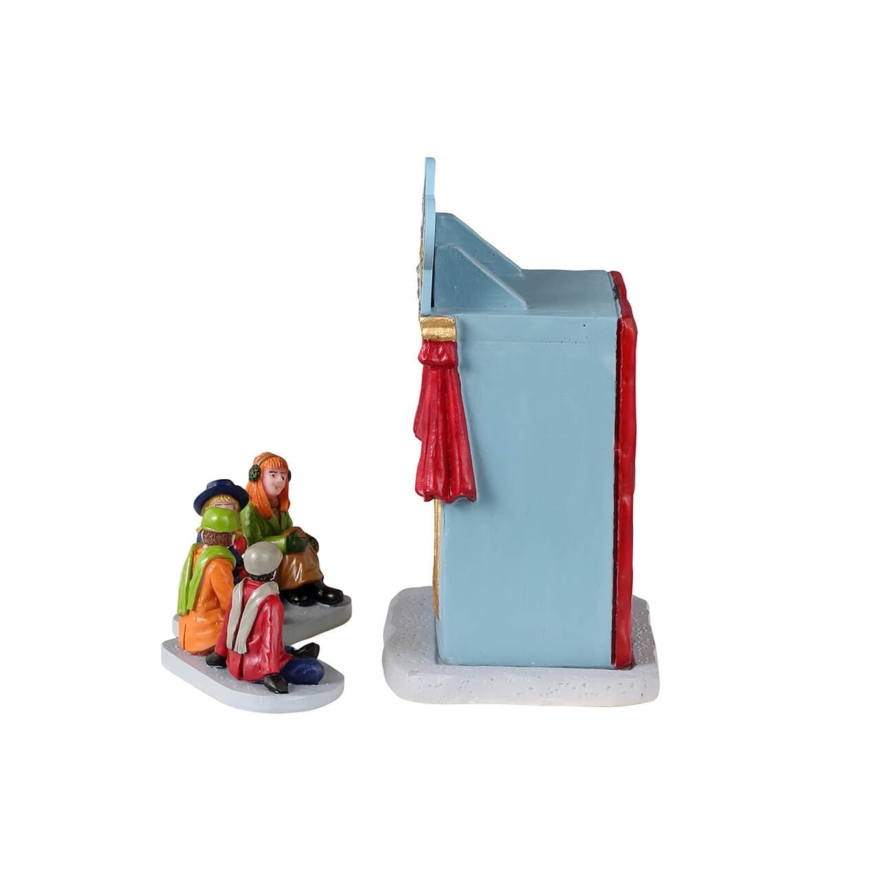Decorazione "Set teatrale di marionette di 3" per Villaggio di Natale e presepe, in Resina da h 6,5 cm - 3