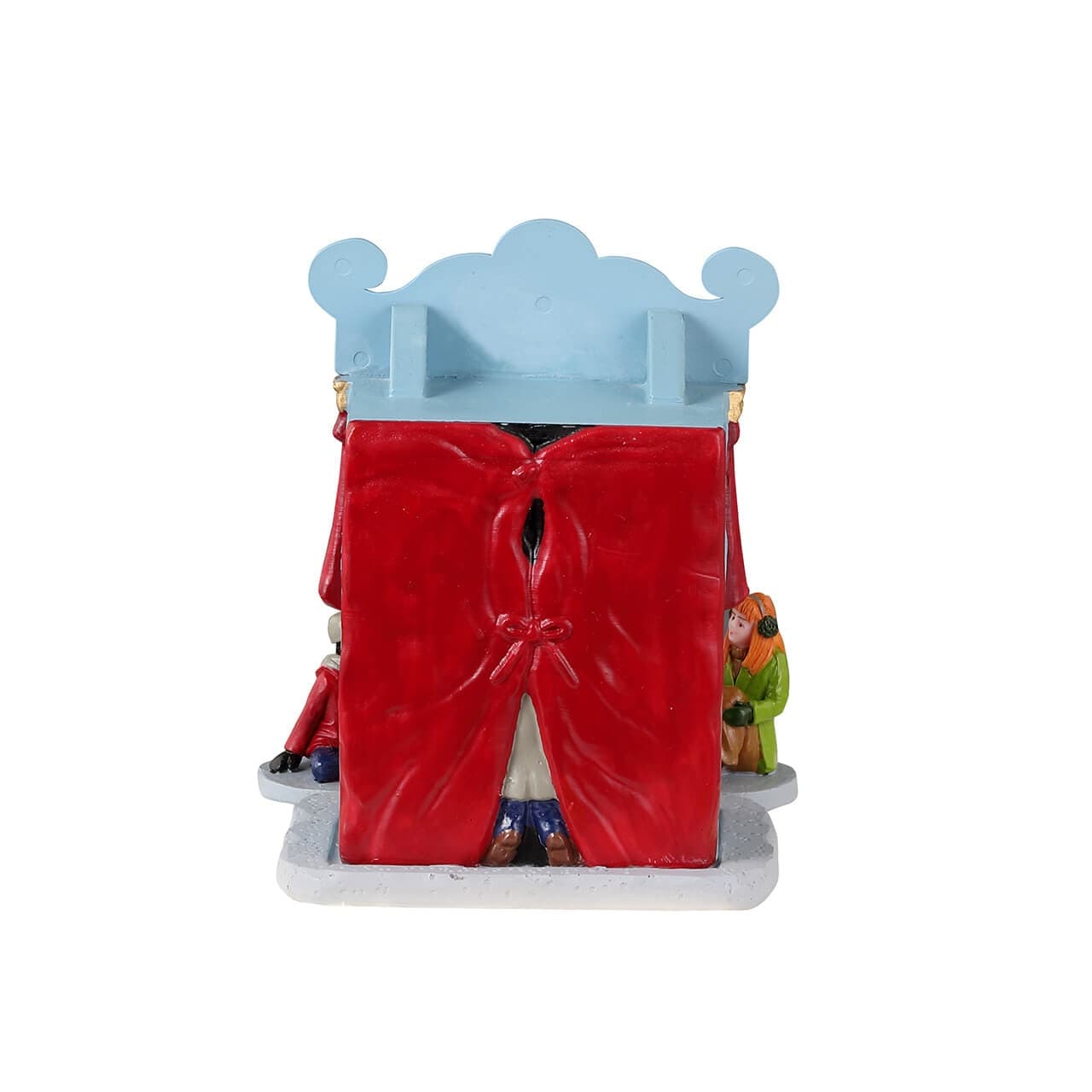 Decorazione "Set teatrale di marionette di 3" per Villaggio di Natale e presepe, in Resina da h 6,5 cm - 4