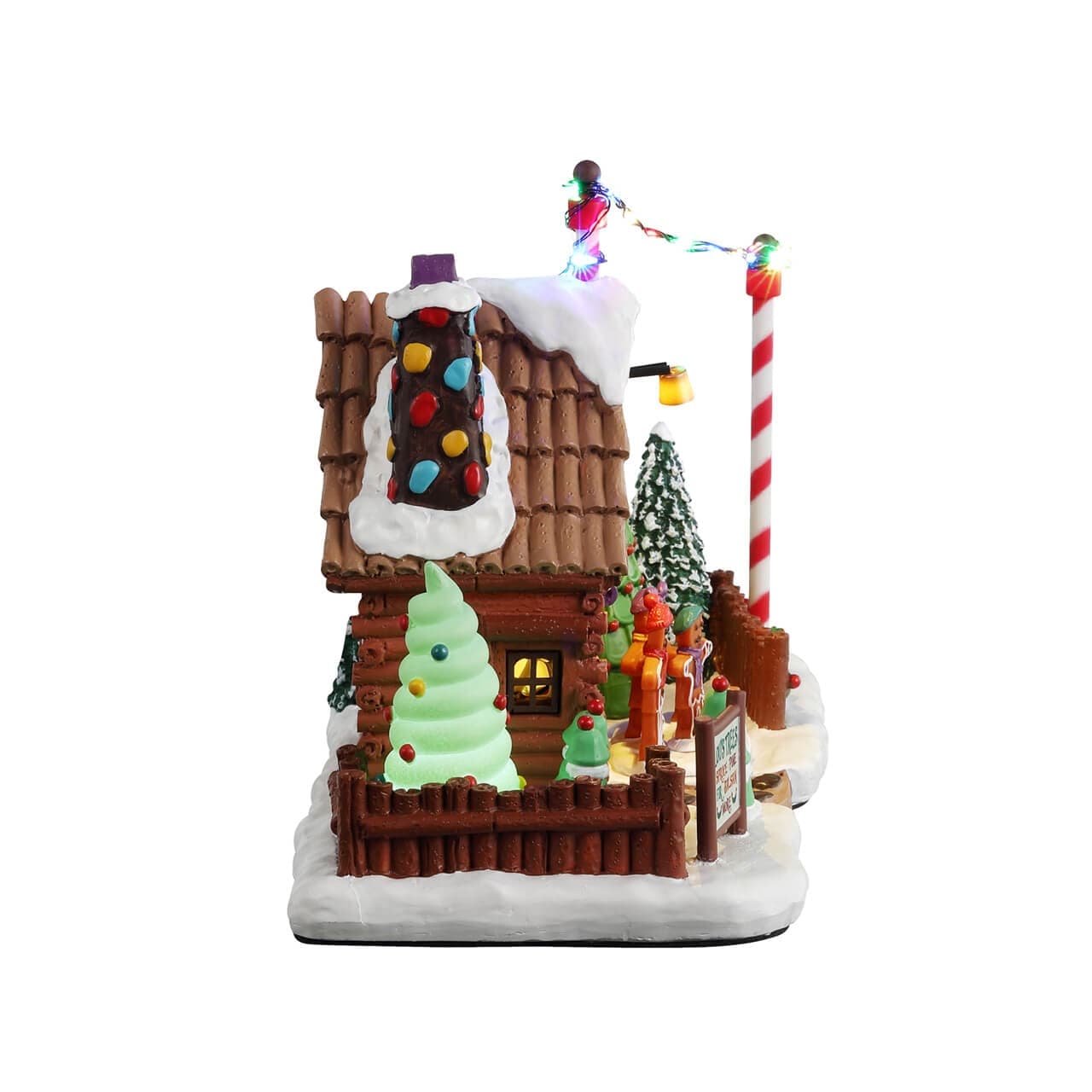 Decorazione "Lou's Tree Farm" per Villaggio di Natale e presepe, in Resina da h 11,5 cm - 2