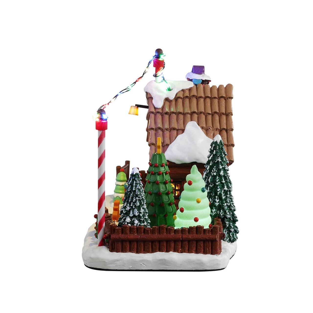 Decorazione "Lou's Tree Farm" per Villaggio di Natale e presepe, in Resina da h 11,5 cm - 3