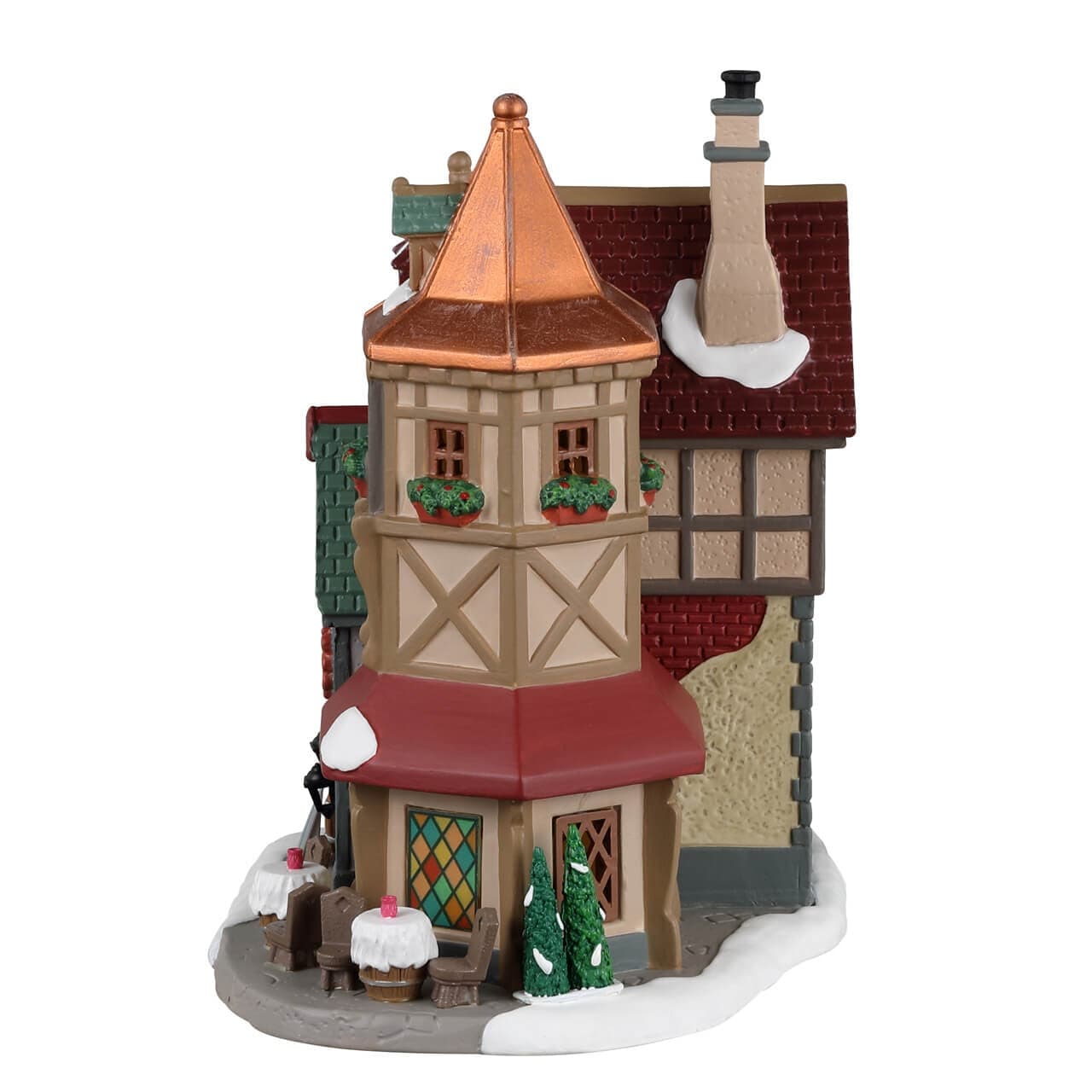 Decorazione "Schnitzelhaus di Otto" per Villaggio di Natale e presepe, in Porcellana da h 14 cm - 3