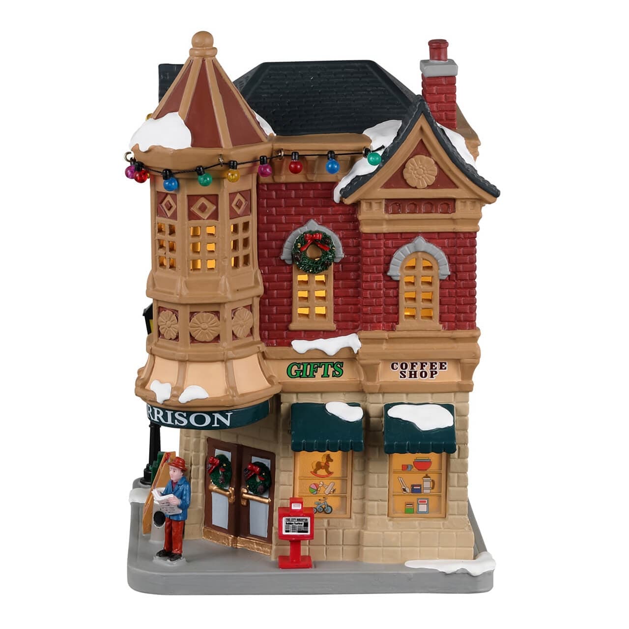 Decorazione "Harrison Five & Dime" per Villaggio di Natale e presepe, in Porcellana da h 13,9 cm - 3