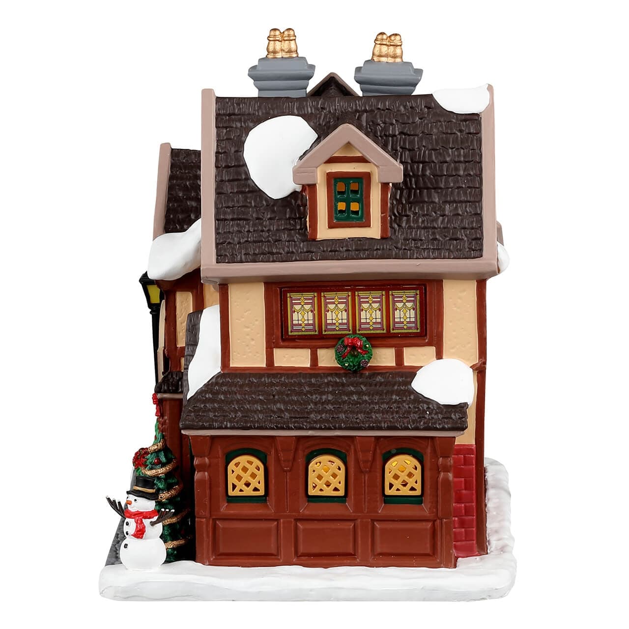Decorazione "The 3 Crowns Inn" per Villaggio di Natale e presepe, in Porcellana da h 14,5 cm - 3