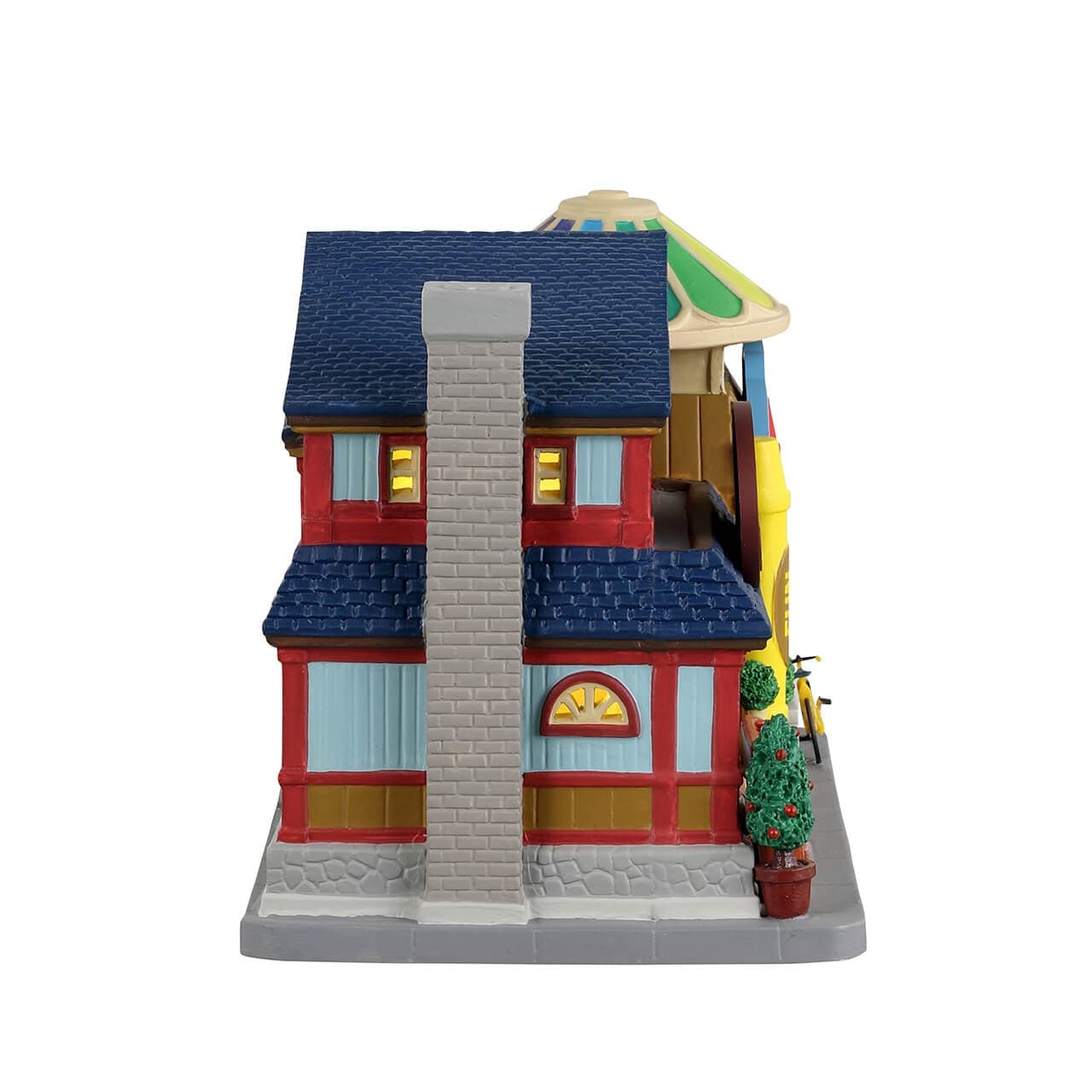 Decorazione "Polka Dot's Clubhouse" per Villaggio di Natale e presepe, in Porcellana da h 13,7 cm - 2