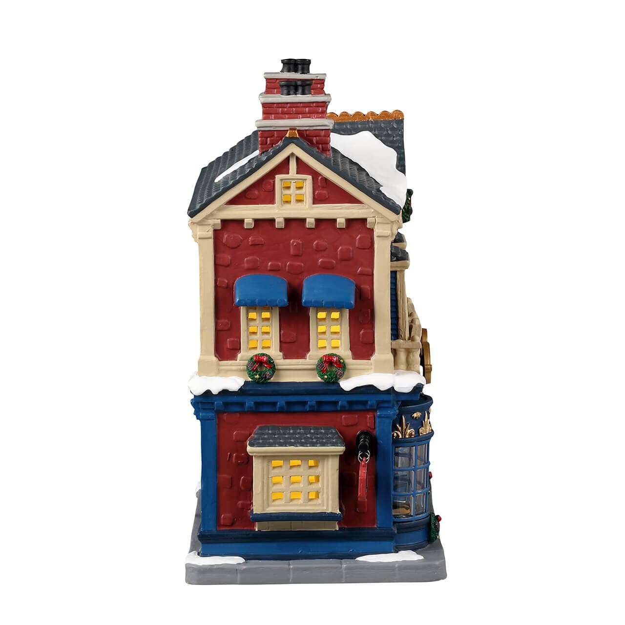 Decorazione "Simpson & Sons Opticians" per Villaggio di Natale e presepe, in Porcellana da h 13 cm - 2