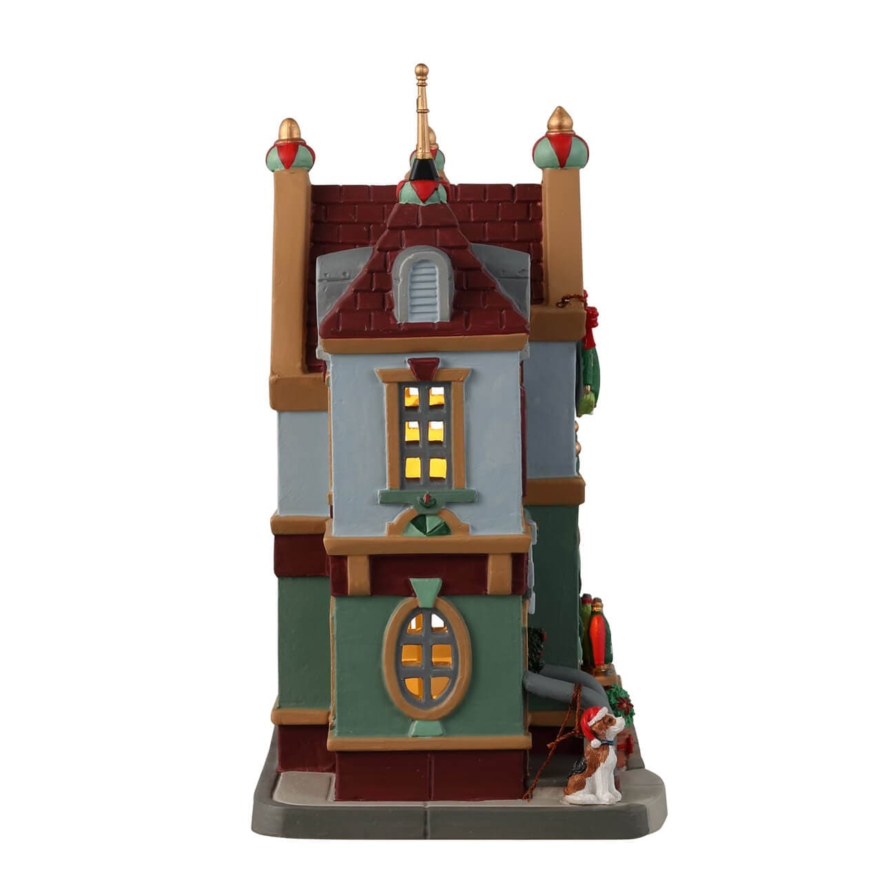 Decorazione "Oltre il negozio di Maglioni" per Villaggio di Natale e presepe, in Porcellana da h 11,4 cm - 2