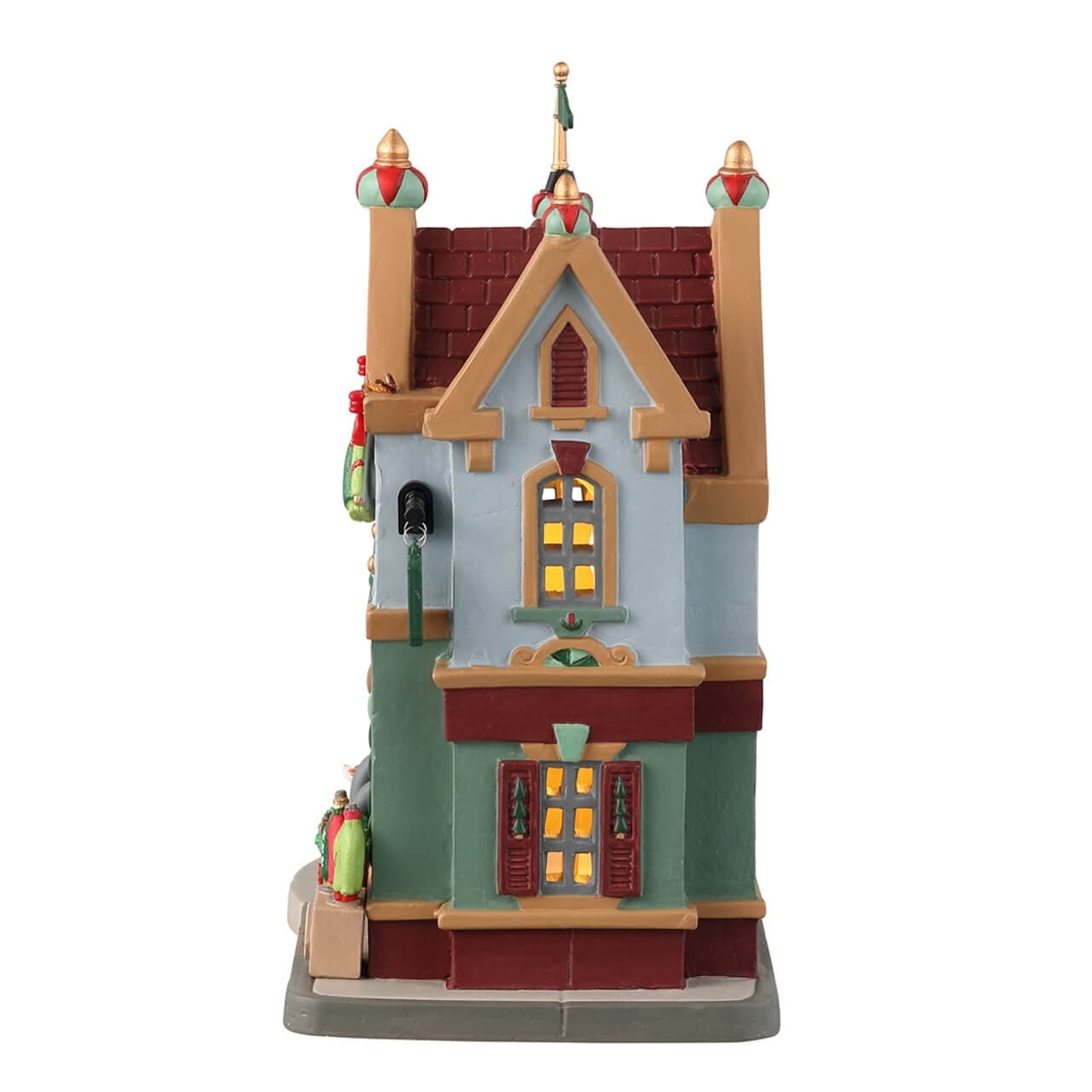 Decorazione "Oltre il negozio di Maglioni" per Villaggio di Natale e presepe, in Porcellana da h 11,4 cm - 3