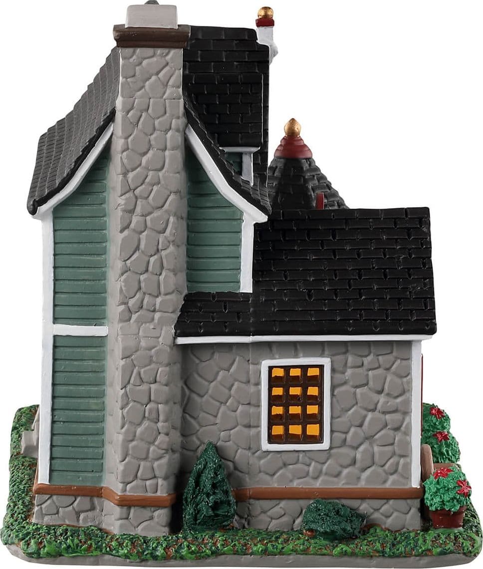 Decorazione "Lily's Bed & Breakfast" per Villaggio di Natale e presepe, in Porcellana da h 14,5 cm - 2