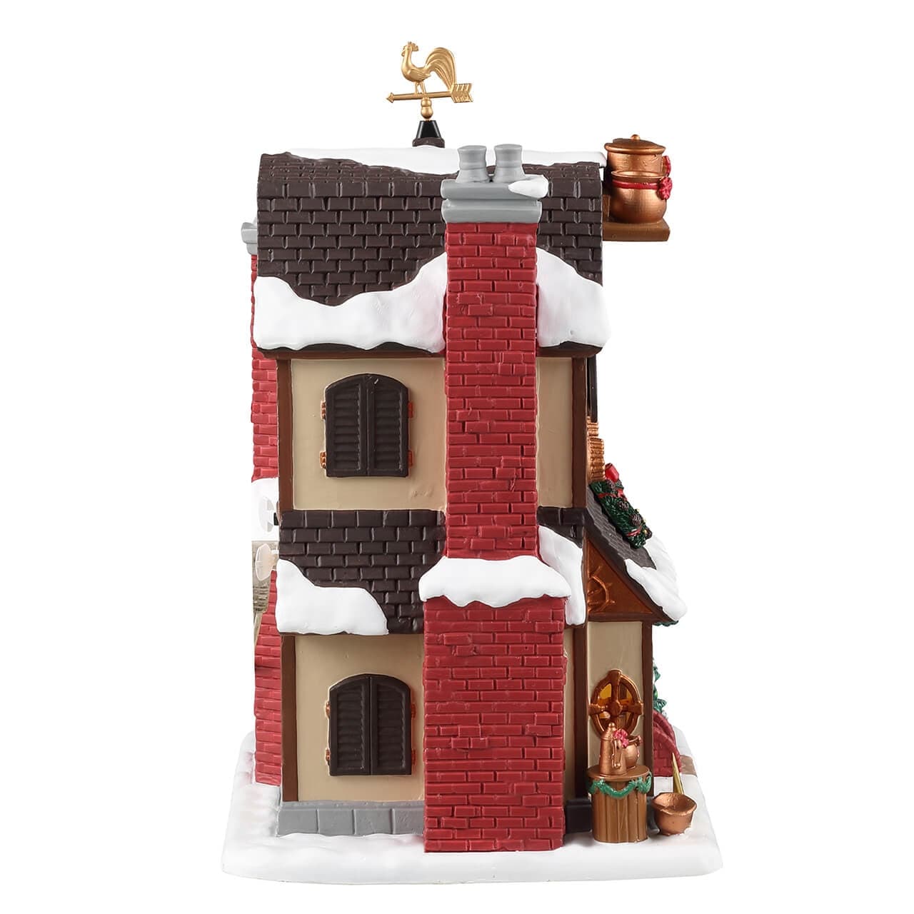 Decorazione "Wagner & Sons Copper Works" per Villaggio di Natale e presepe, in Porcellana da h 15 cm - 2