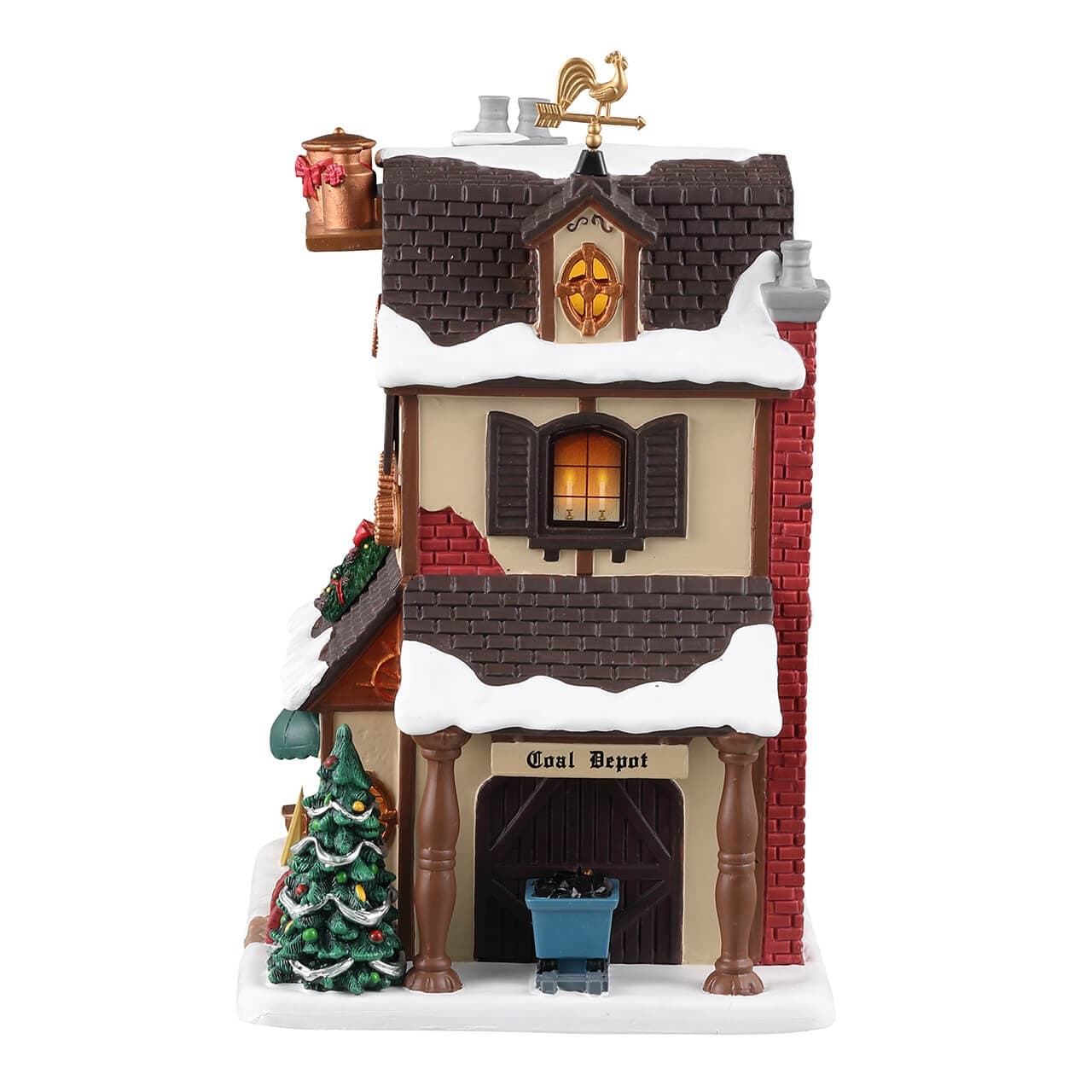 Decorazione "Wagner & Sons Copper Works" per Villaggio di Natale e presepe, in Porcellana da h 15 cm - 3