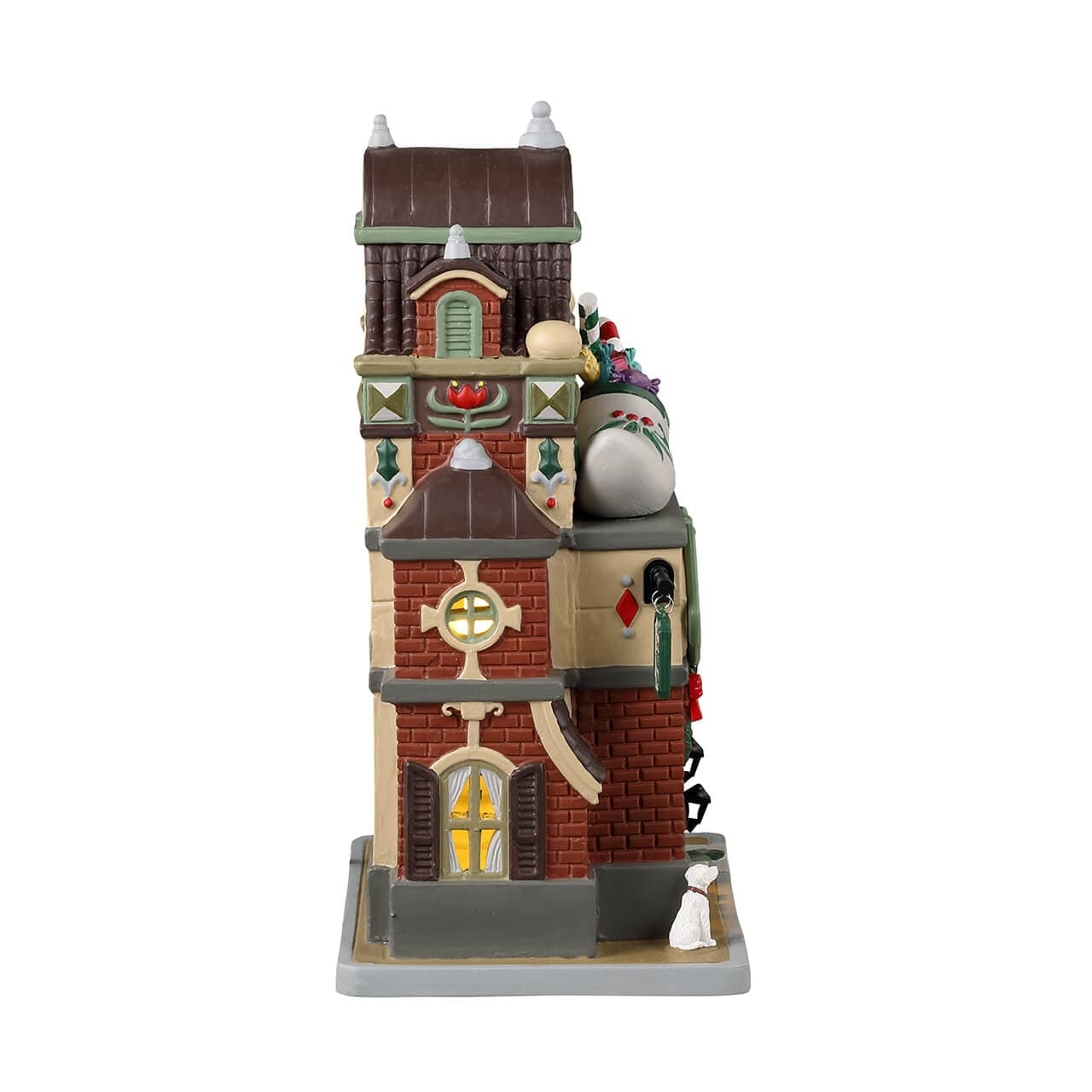 Decorazione "Negozio di scarpe di legno di St. Nick" per Villaggio di Natale e presepe, in Porcellana da h 10,4 cm - 2
