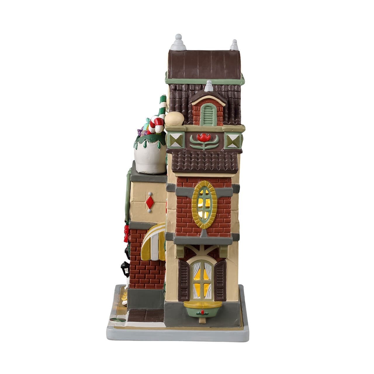 Decorazione "Negozio di scarpe di legno di St. Nick" per Villaggio di Natale e presepe, in Porcellana da h 10,4 cm - 3