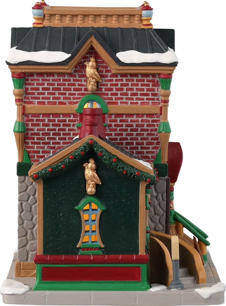 Decorazione "La pernice e la pera" per Villaggio di Natale e presepe, in Porcellana da h 14,4 cm - 3
