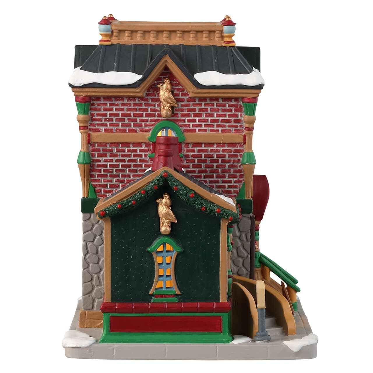 Decorazione "La pernice e la pera" per Villaggio di Natale e presepe, in Porcellana da h 14,4 cm - 3