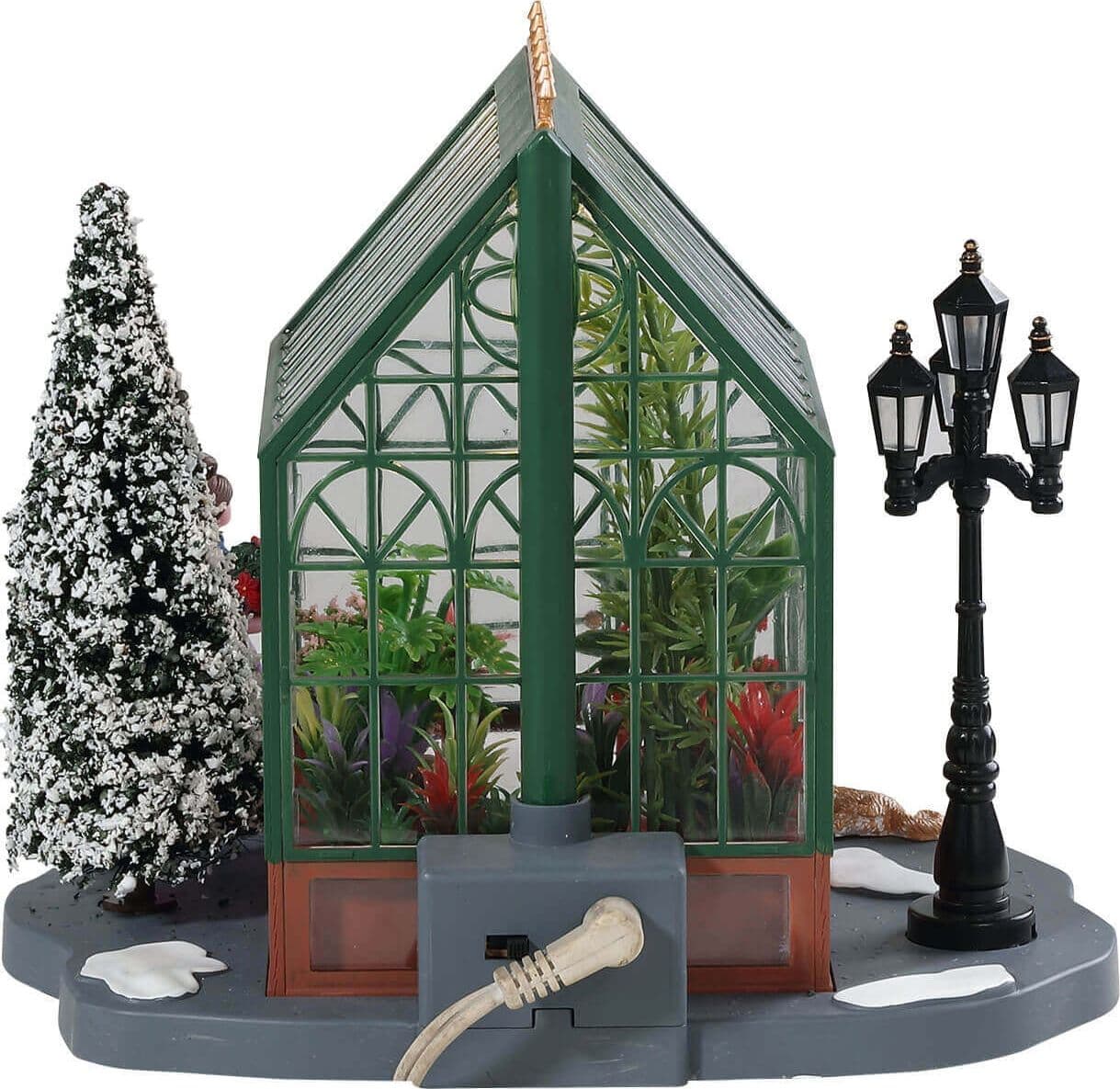 Decorazione "Serra vittoriana" per Villaggio di Natale e presepe, in Plastica da h 15,5 cm - 2