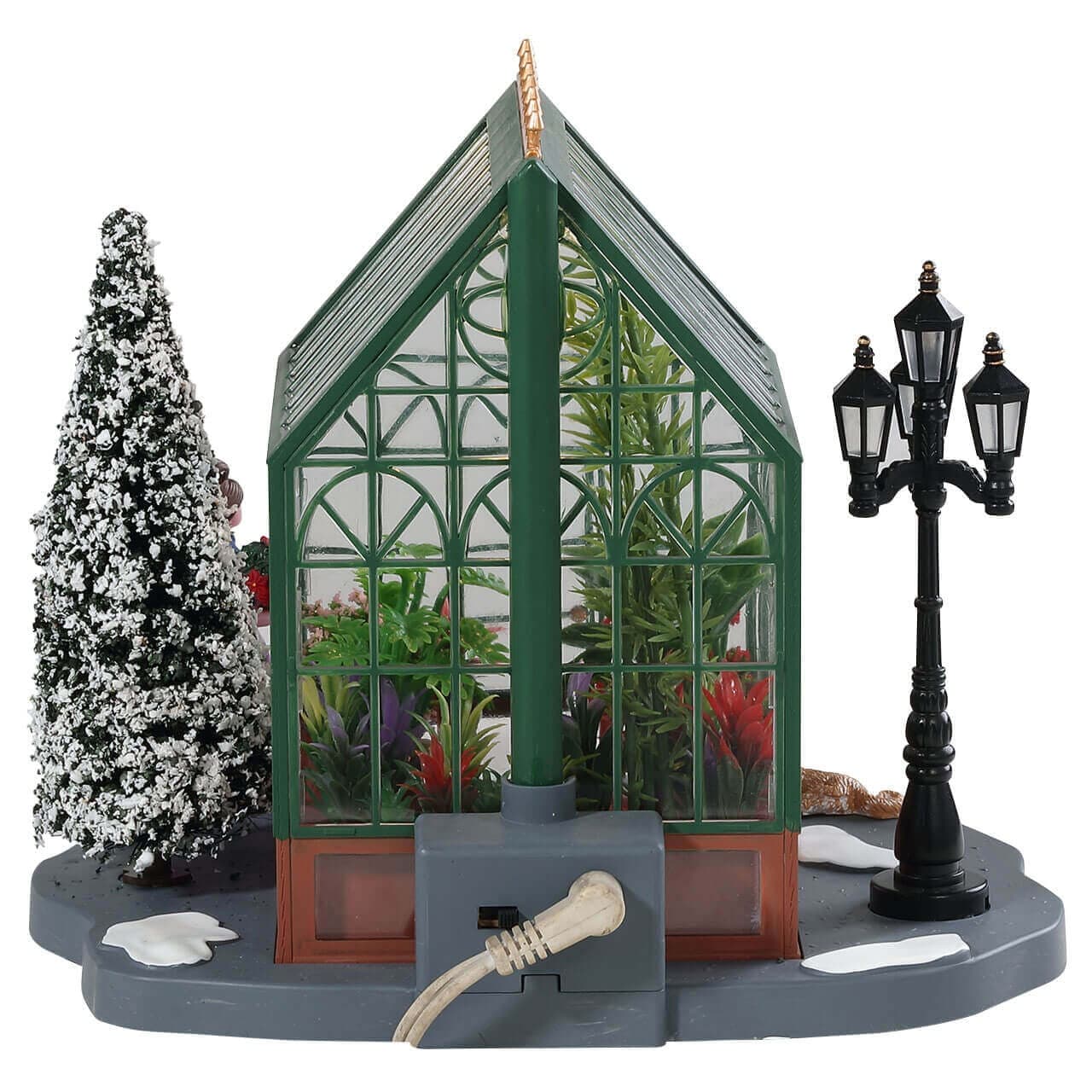 Decorazione "Serra vittoriana" per Villaggio di Natale e presepe, in Plastica da h 15,5 cm - 2