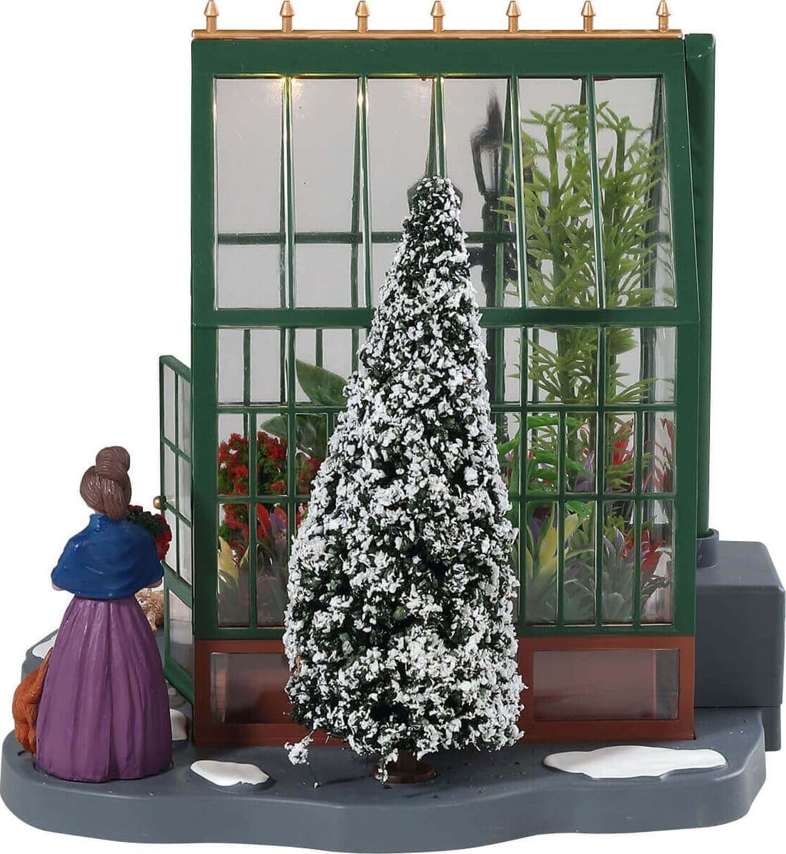 Decorazione "Serra vittoriana" per Villaggio di Natale e presepe, in Plastica da h 15,5 cm - 3