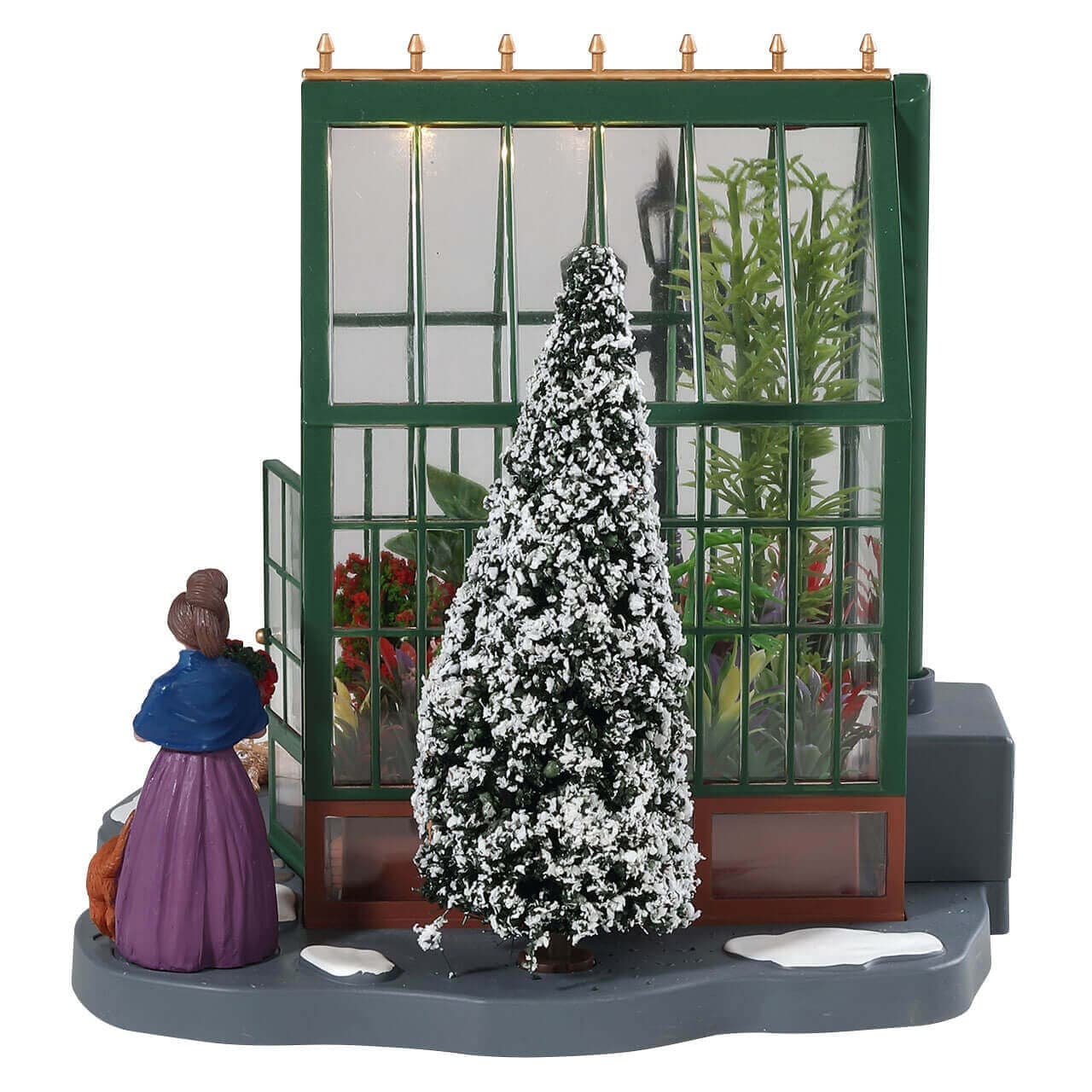 Decorazione "Serra vittoriana" per Villaggio di Natale e presepe, in Plastica da h 15,5 cm - 3