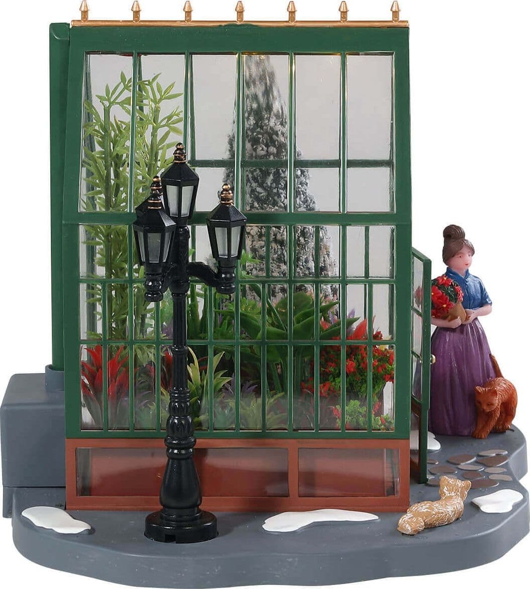 Decorazione "Serra vittoriana" per Villaggio di Natale e presepe, in Plastica da h 15,5 cm - 4