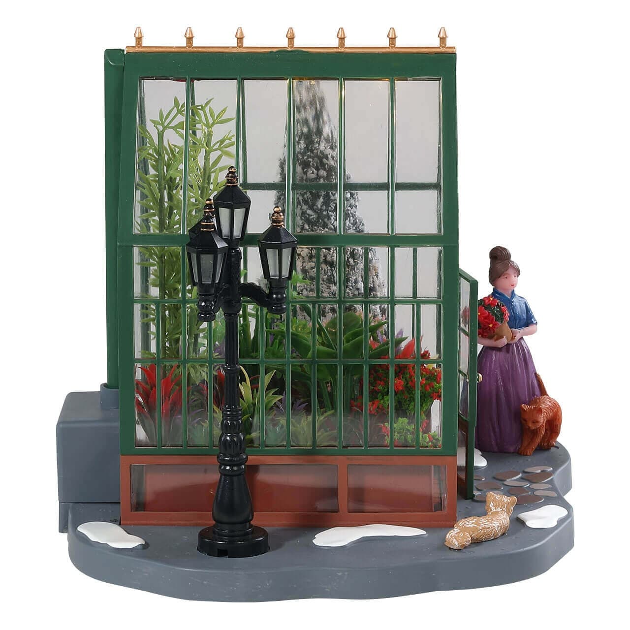Decorazione "Serra vittoriana" per Villaggio di Natale e presepe, in Plastica da h 15,5 cm - 4