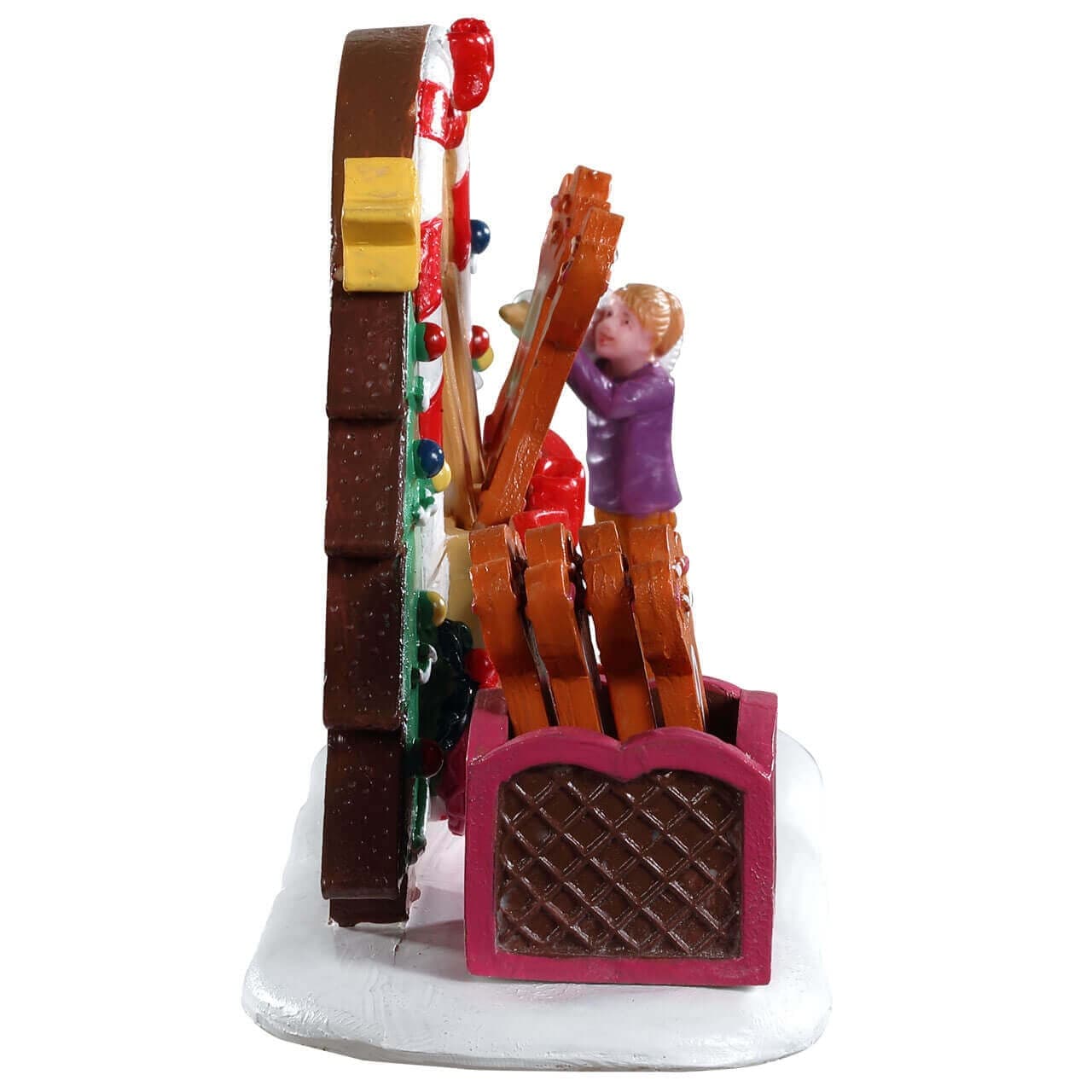 Decorazione "Conto alla rovescia di pan di zenzero" per Villaggio di Natale e presepe, in Resina da h 5,6 cm - 2