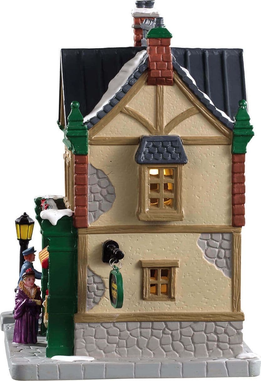 Edificio illuminato "Caddington Post" in Porcellana, per Villaggio di Natale, 19 x 19,1 x 12,5 cm - 2