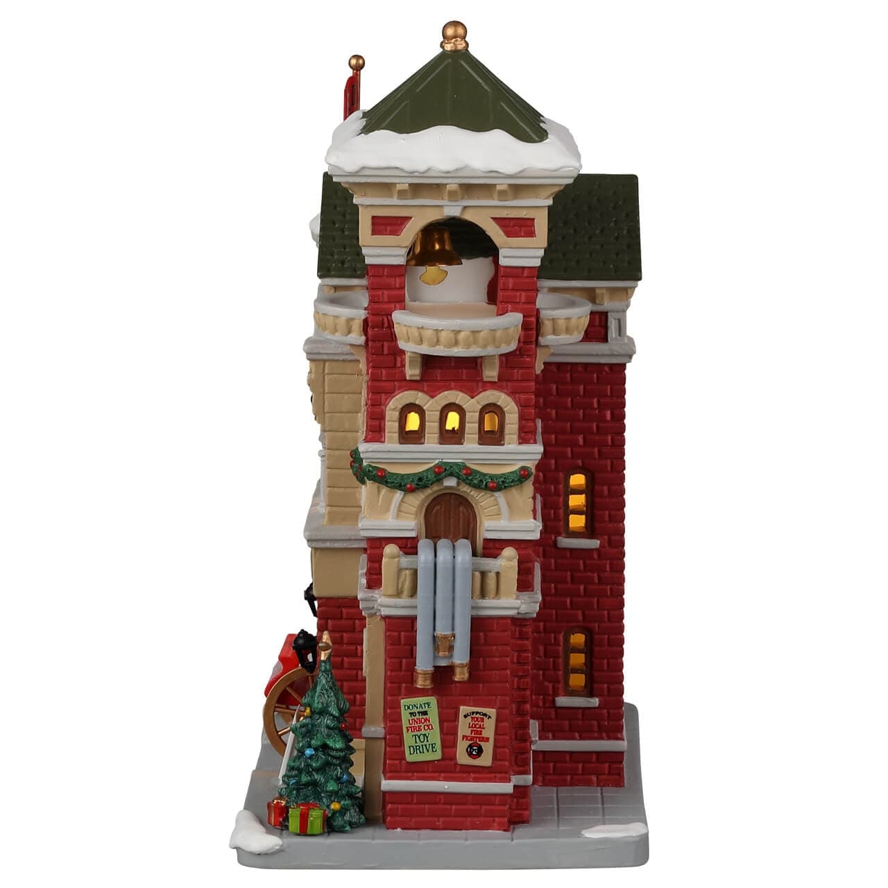 Stazione Pompieri, edificio luminoso per villaggio di Natale in Porcellana‎ - 3