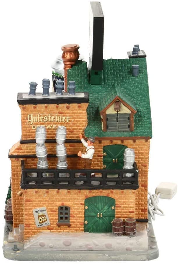 Birrificio Yulesteiner‎, edificio animato per villaggio di Natale in porcellana - 2