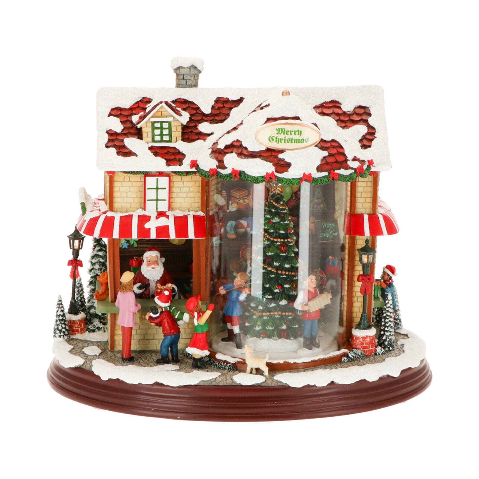Scena Natalizia negozio di giochi illuminata con led decorazione per villaggio di Natale