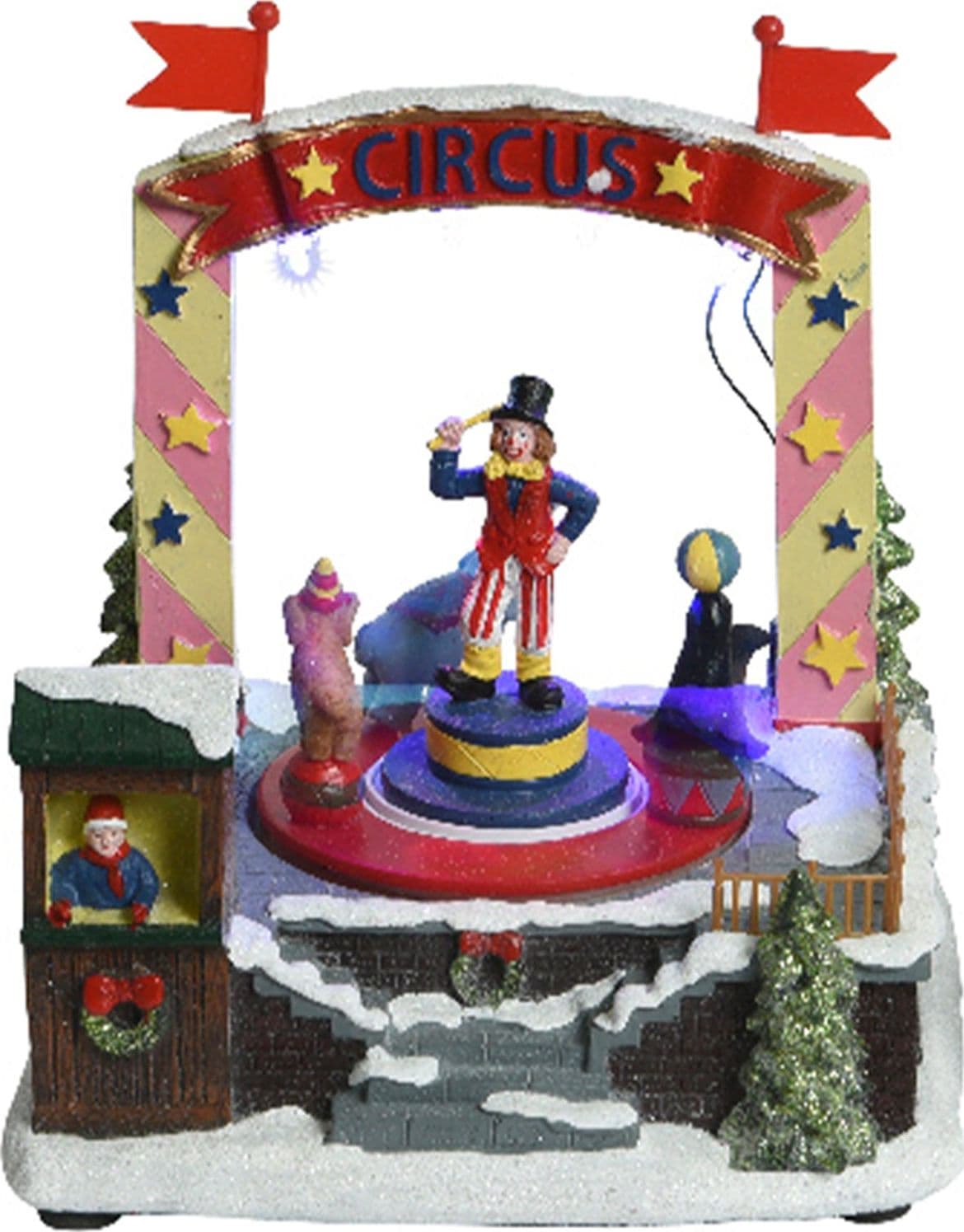Scena animata a Led Villaggio con movimento e musica, decorazione da 23 cm - 4