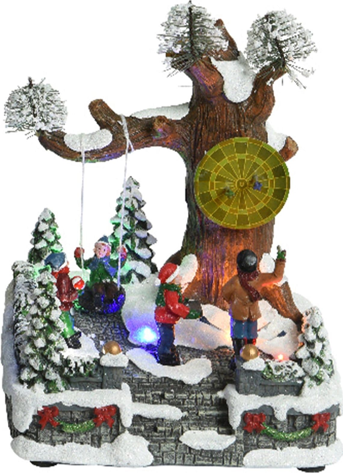 Scena animata a Led Villaggio con movimento e musica, decorazione da 23 cm - 5