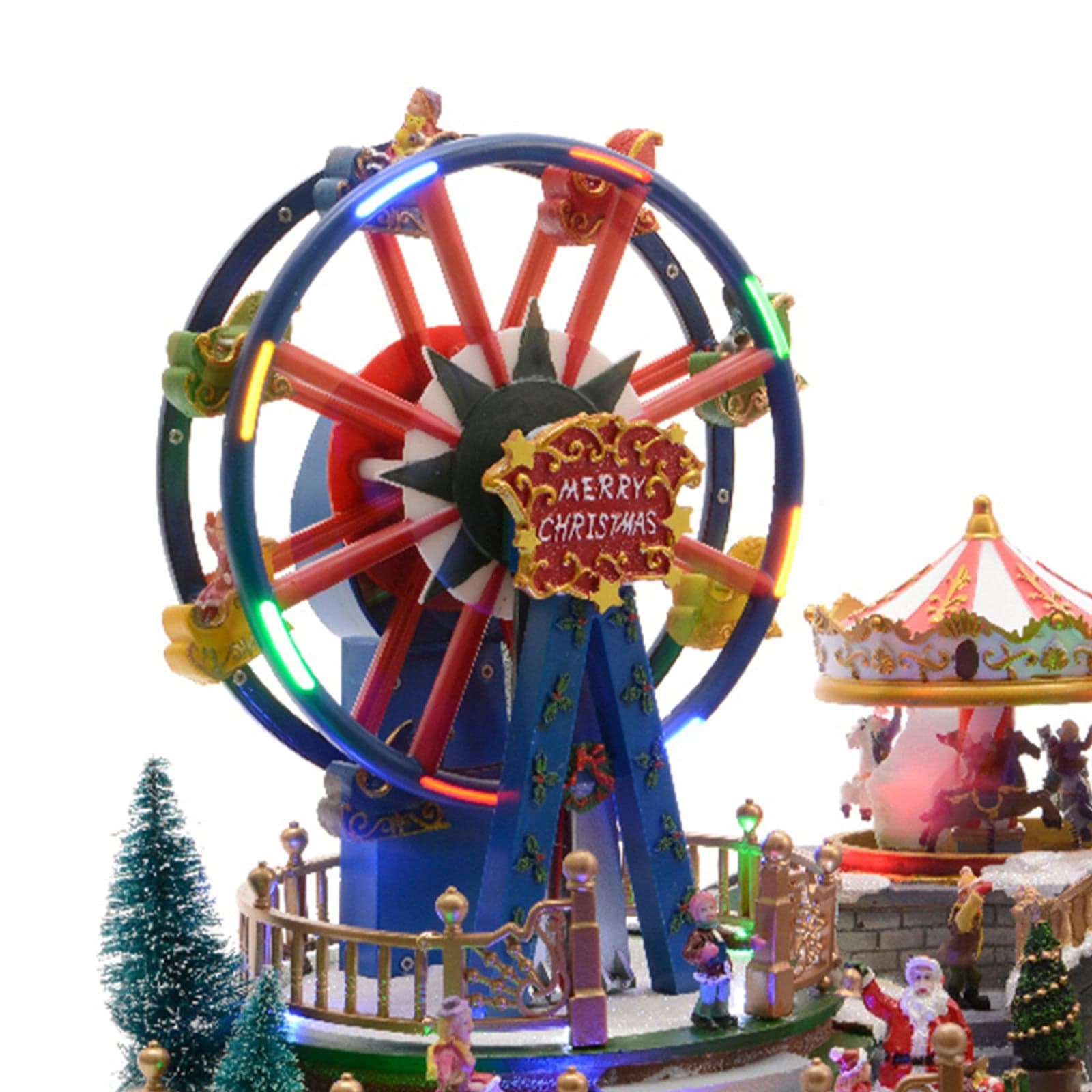 Scena animata a Led Parco divertimenti con Ruota Panoramica con Musica, decorazione da 56,5 cm - 2