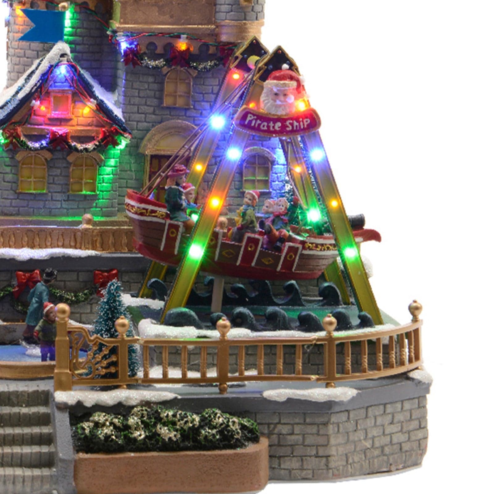 Scena animata a Led Parco divertimenti con Ruota Panoramica con Musica, decorazione da 56,5 cm - 4