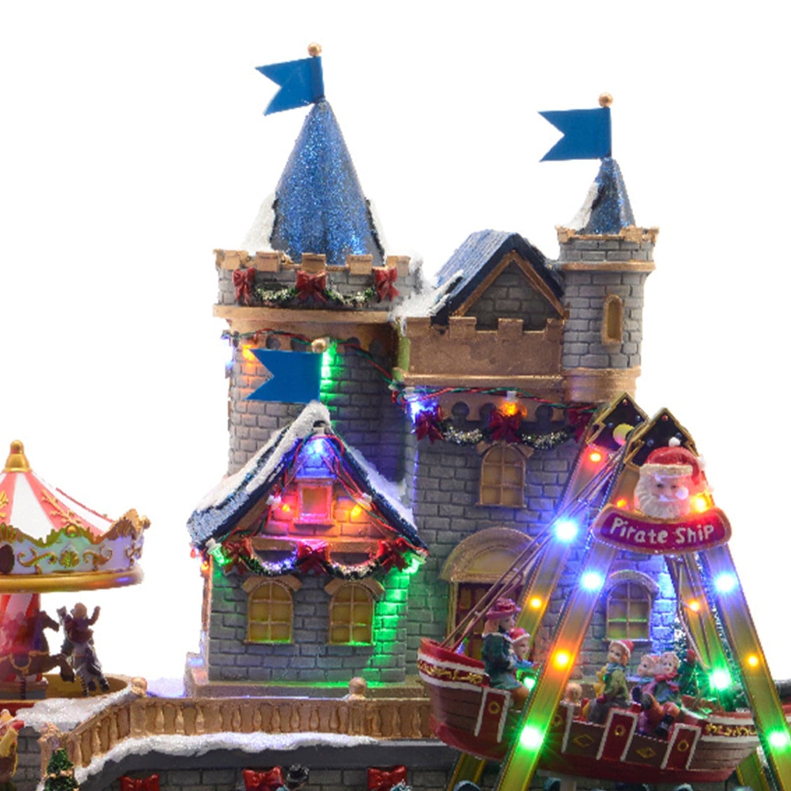 Scena animata a Led Parco divertimenti con Ruota Panoramica con Musica, decorazione da 56,5 cm - 5