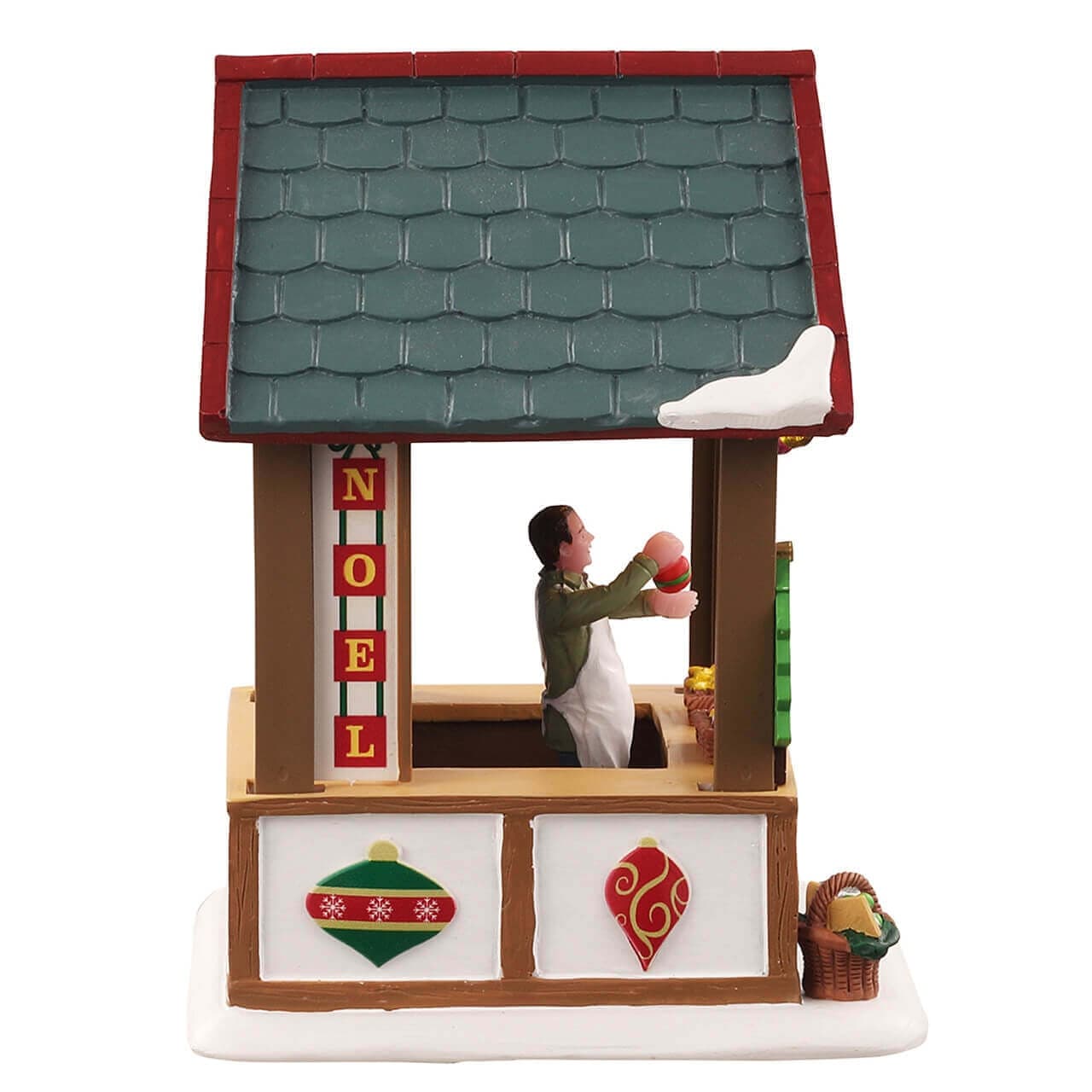 Negozio di articoli e decorazioni natalizie in poliresina per villaggio di Natale h 14,1 cm - 3