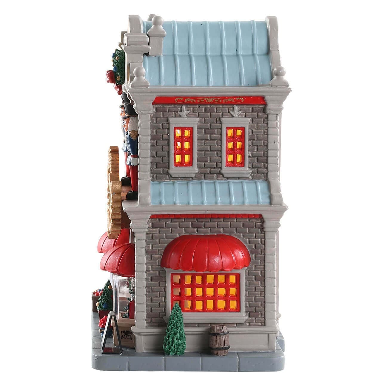 Boutique natalizia di Noras in porcellana con luci per villaggio di Natale - 3