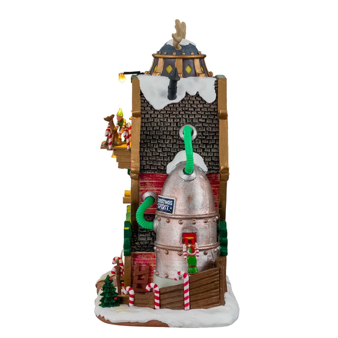 Accademia di allenamento delle renne di Babbo Natale decorazione per villaggio natalizio - 2