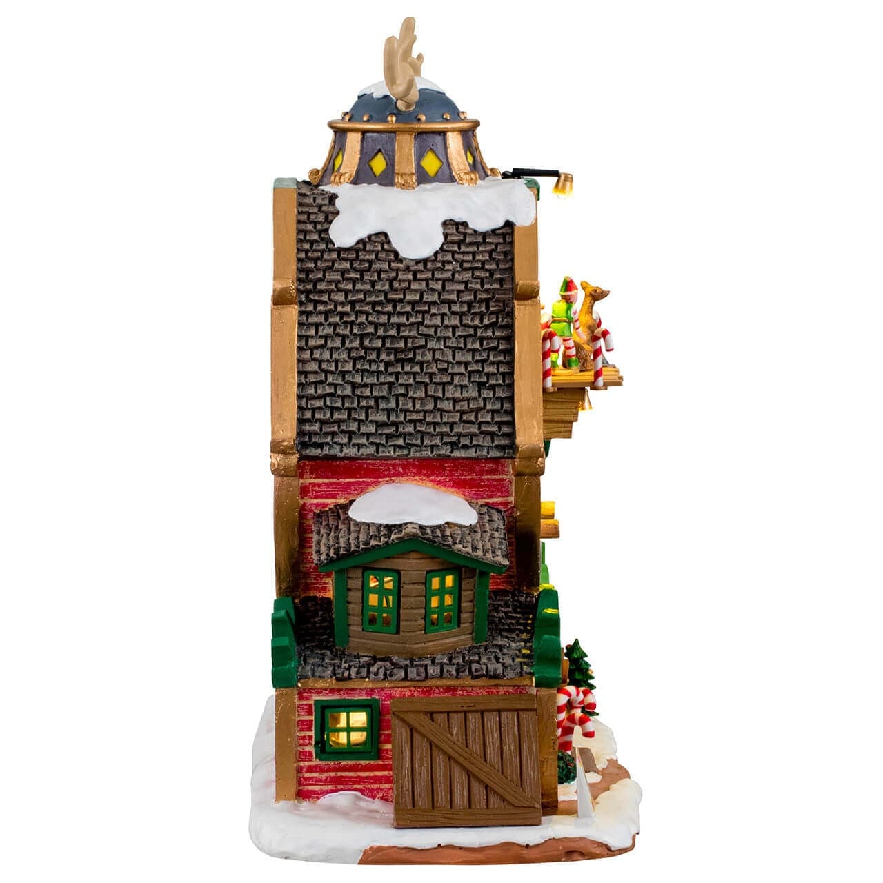 Accademia di allenamento delle renne di Babbo Natale decorazione per villaggio natalizio - 3