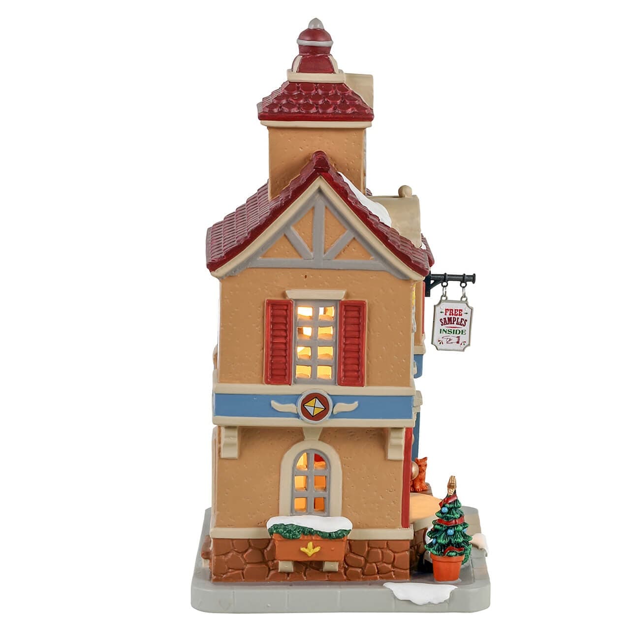 Negozio di dolci e cioccolato in porcellana decorazione per villaggio di Natale - 3