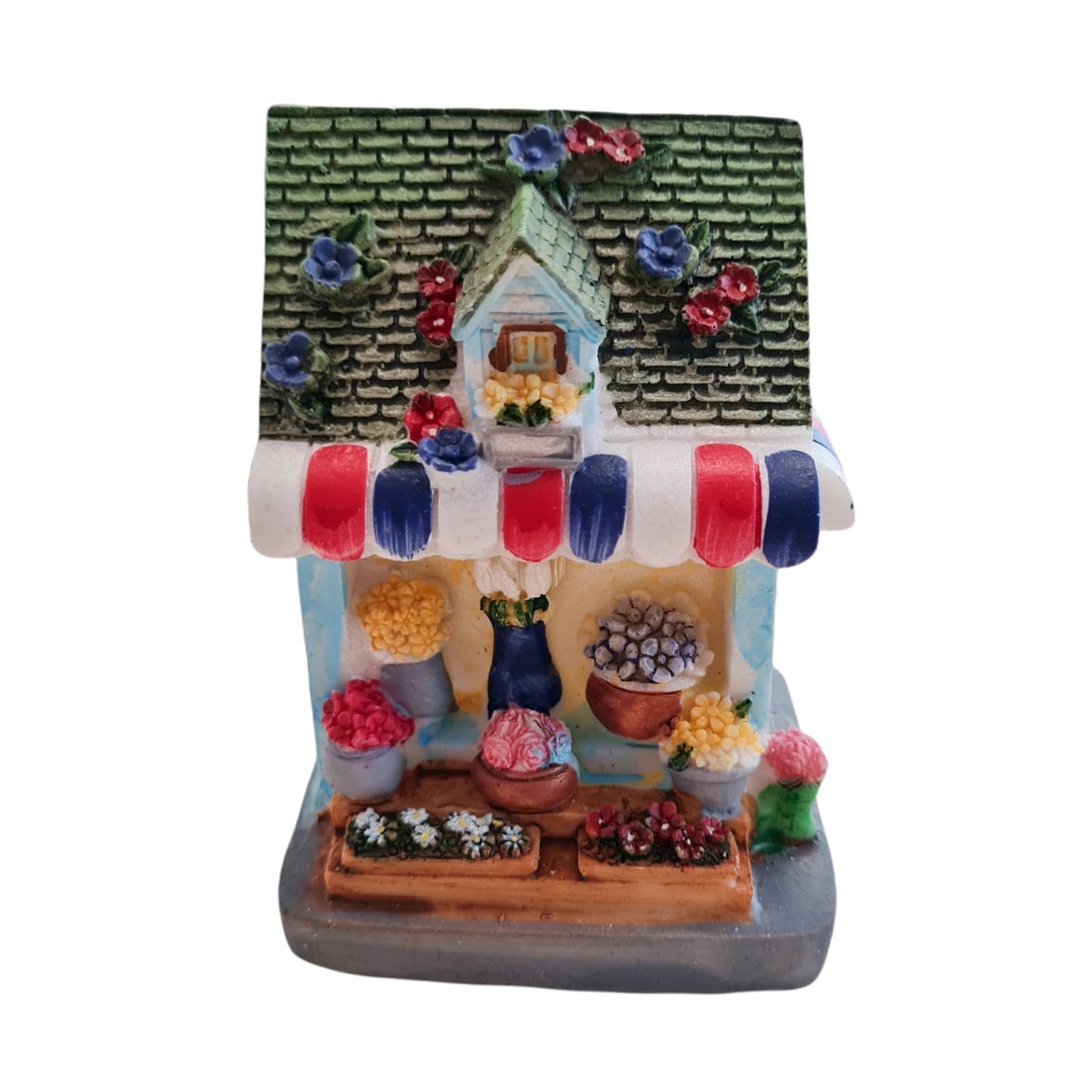 Banchetti Mercatini in poliresina con luci per villaggio Natalizio h 11 cm - 2