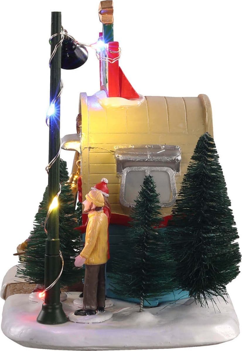 Negozio di alberi di Natale di Ted edificio decorativo per villaggio di Natale con led luminosi - 3