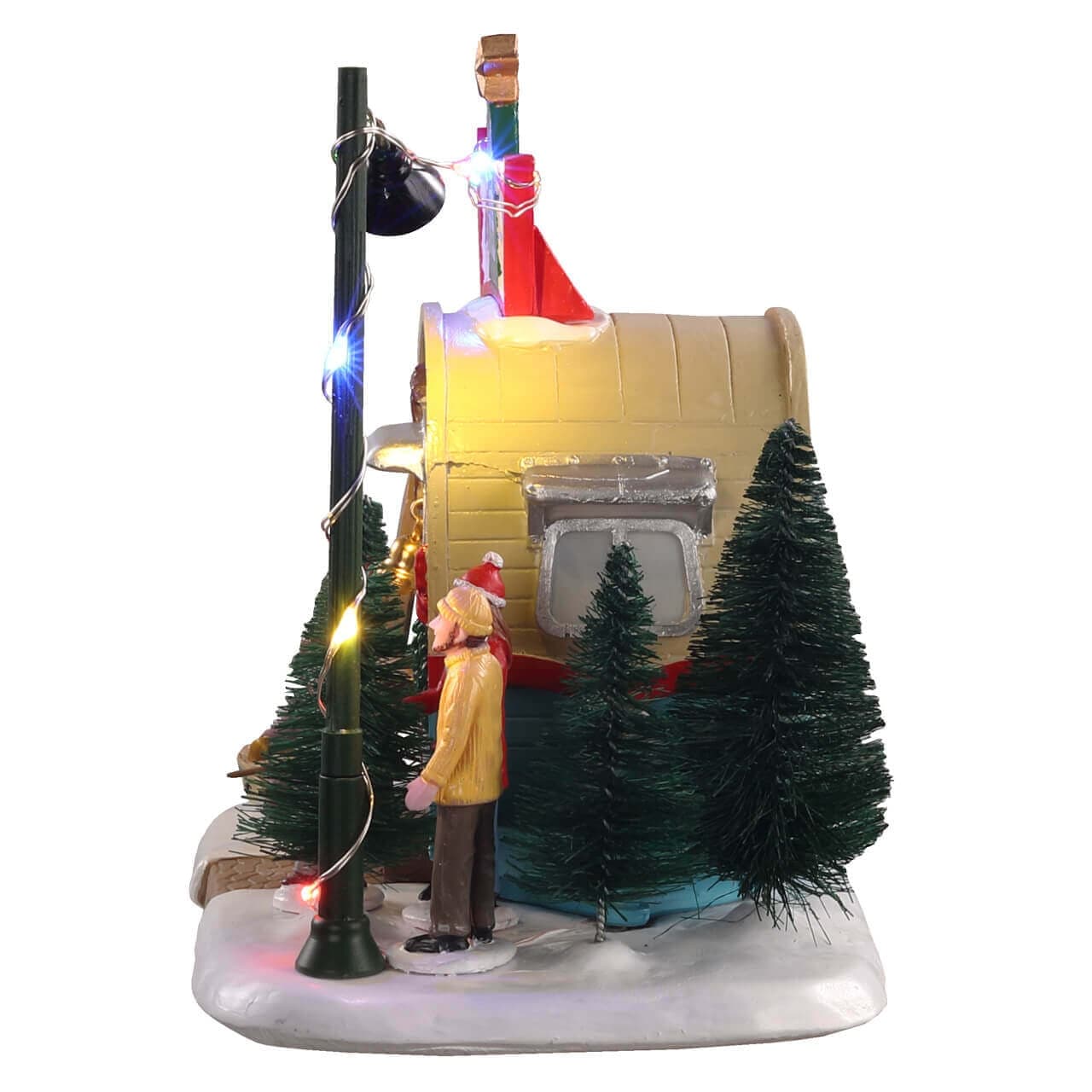Negozio di alberi di Natale di Ted edificio decorativo per villaggio di Natale con led luminosi - 3
