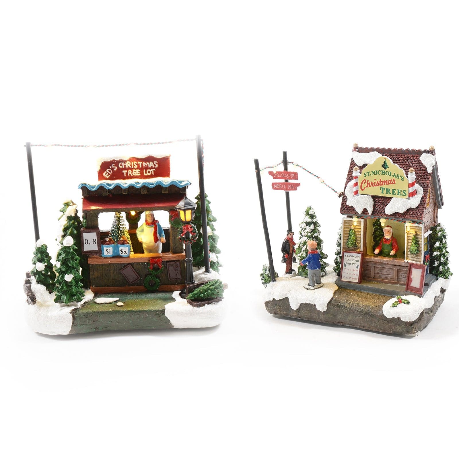 Carillon villaggio natalizio decorazione per villaggio di Babbo Natale con luci, animazioni e suoni - 3
