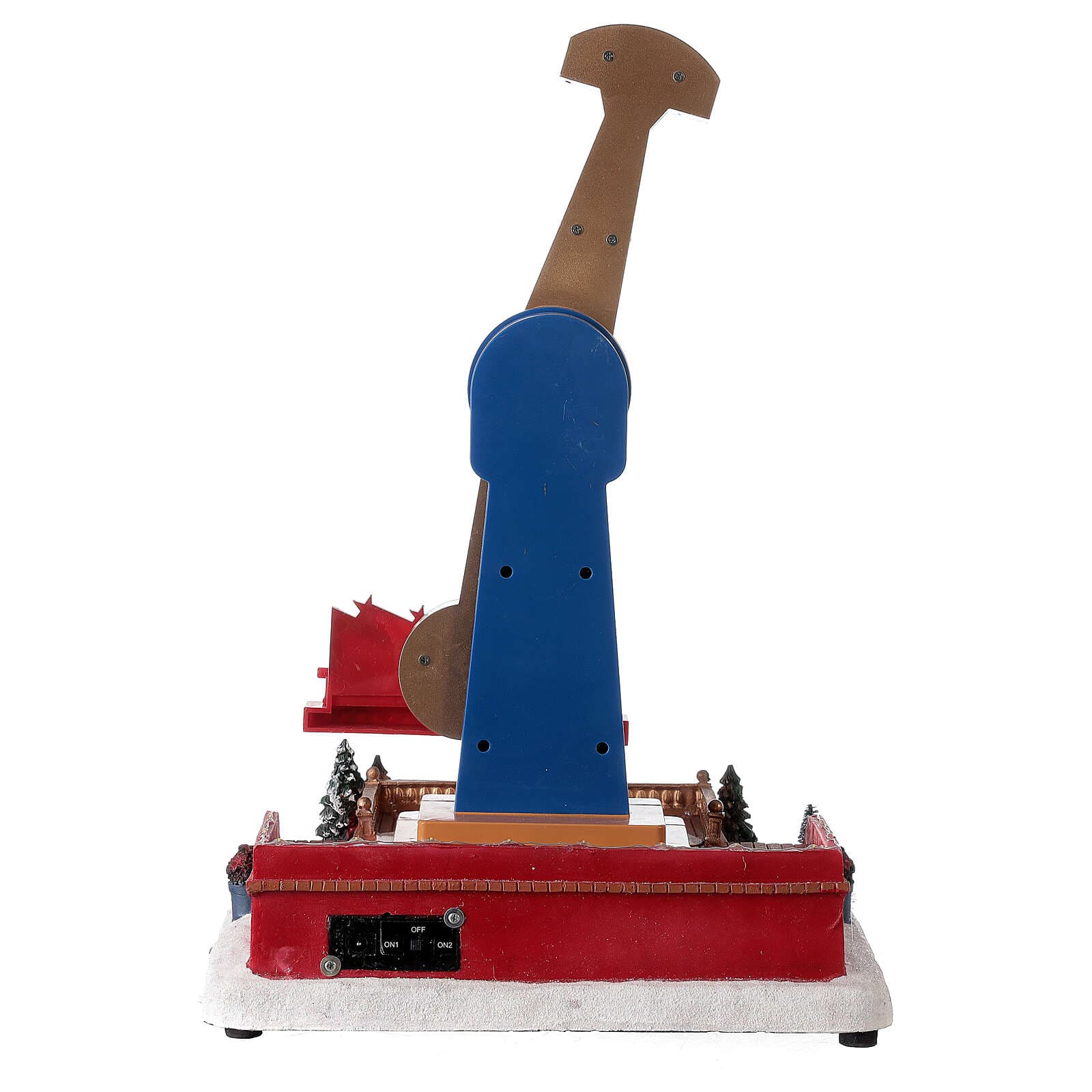 Giostra "Ferris shooting "per villaggio di Natale con carosello e personaggi h 42 cm - 4