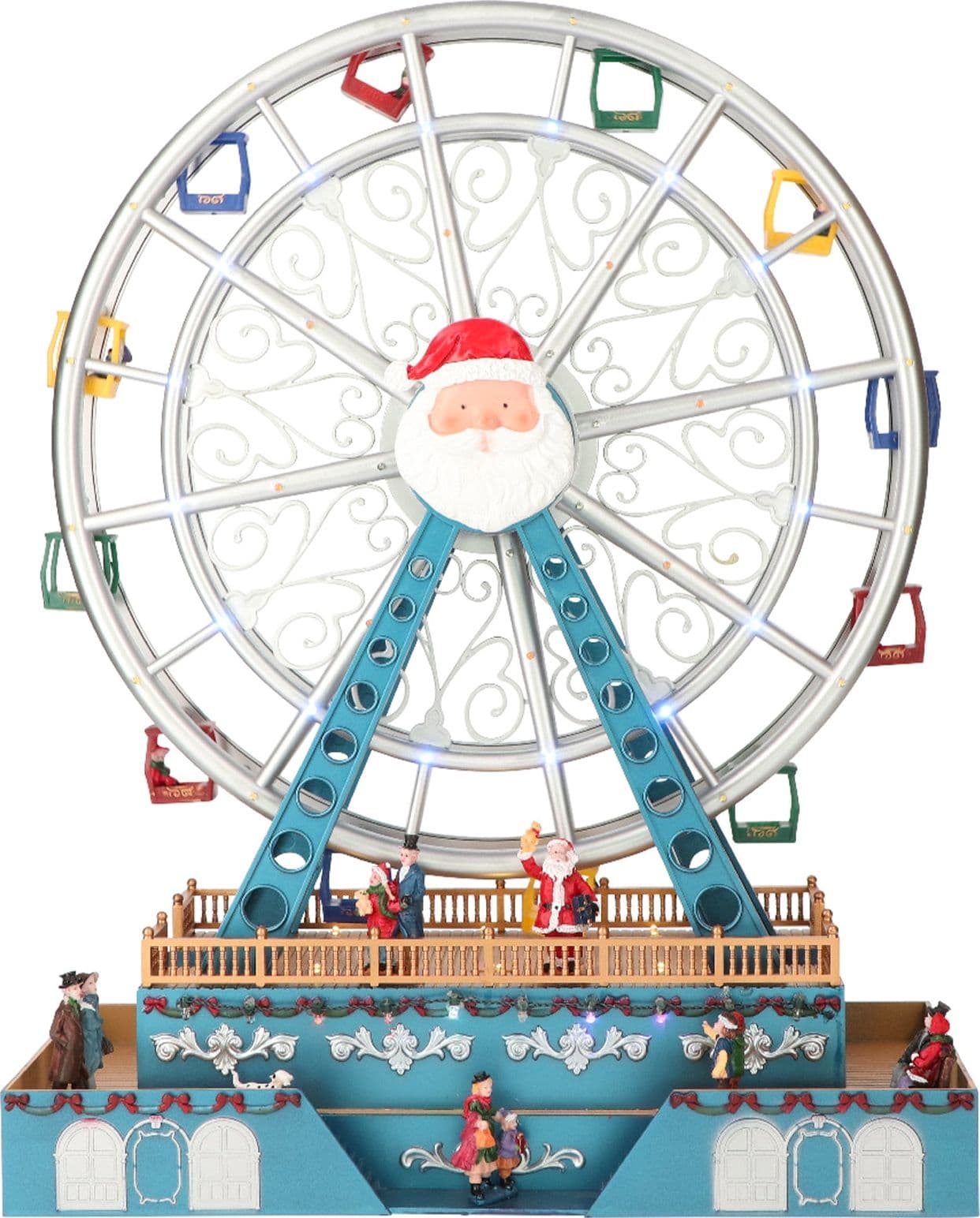 Ruota panoramica gigante decorazione per villaggio di Natale con luci h 49 cm - 2
