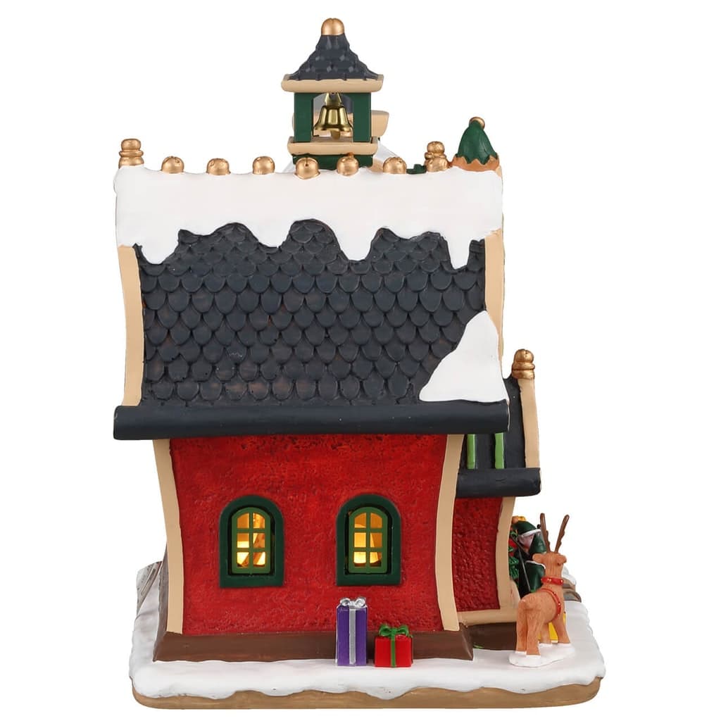 Scuola degli Elfi natalizia decorazione per villaggio di Natale con luci in porcellana - 3