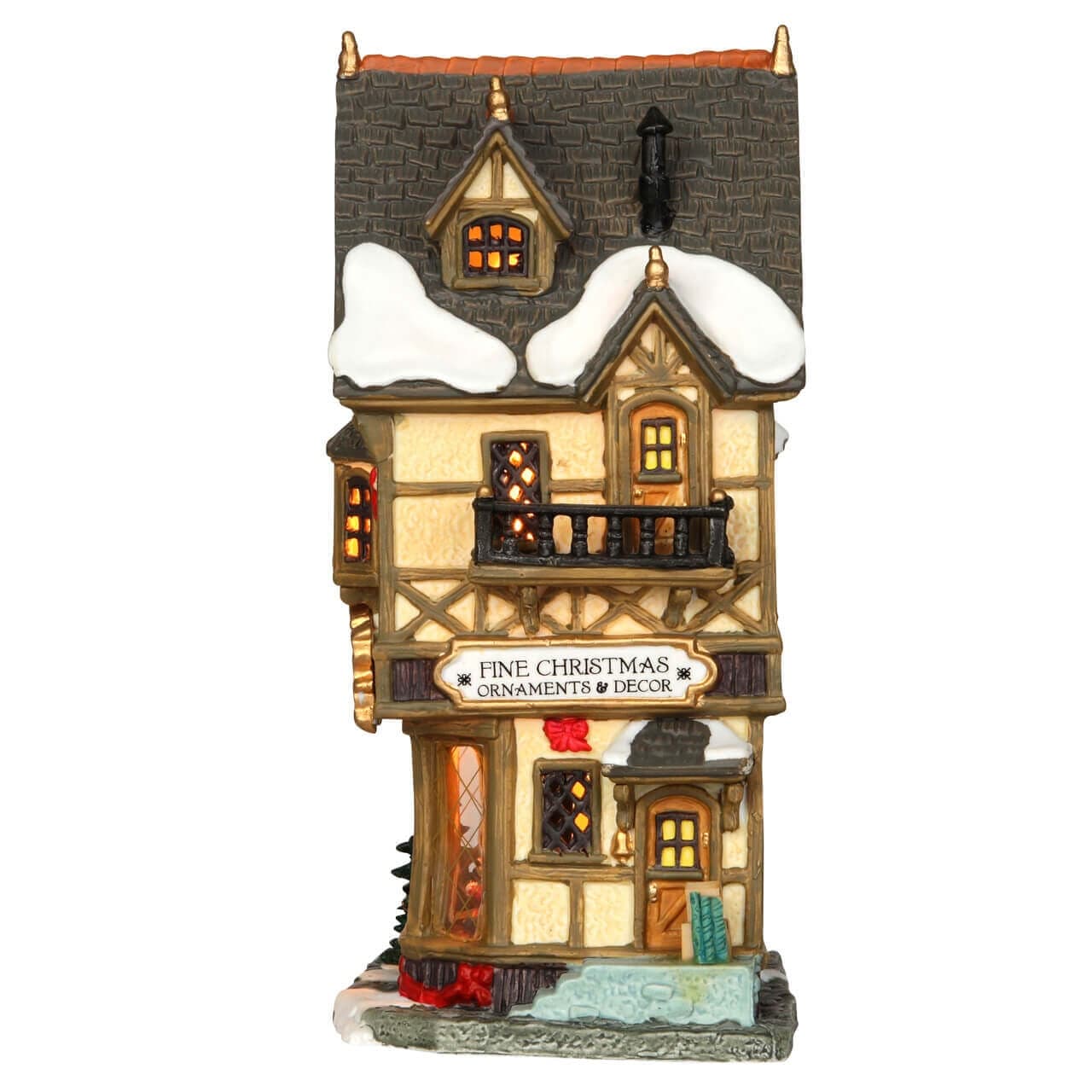 Taberna di Natale con led decorazione per villaggio natalizio illuminata - 3