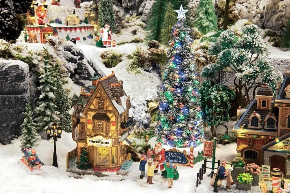 Taberna di Natale con led decorazione per villaggio natalizio illuminata - 6