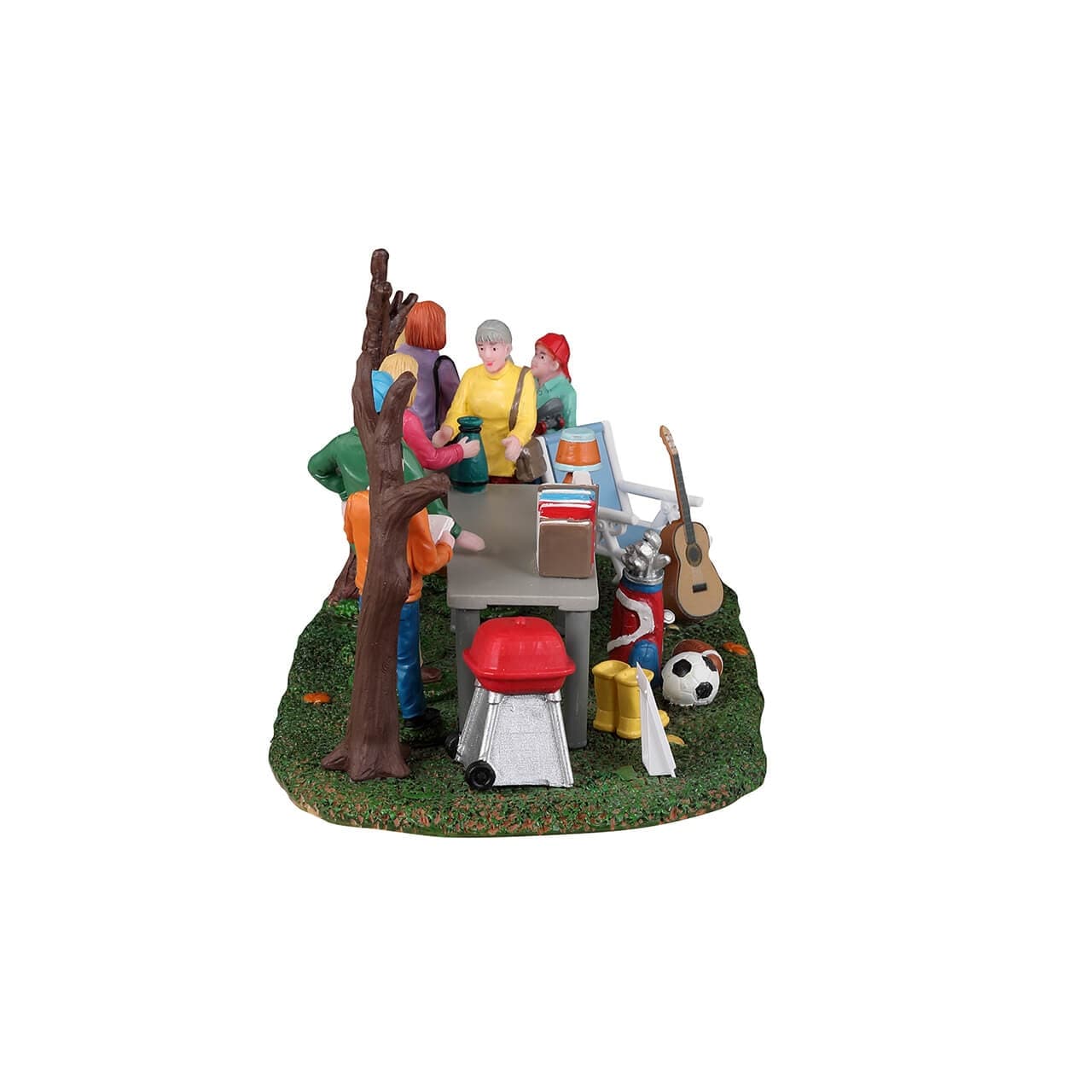 Decorazione "Vendita di cortile di quartiere" per Villaggio di Natale e presepe, in Resina da h 10 cm - 2
