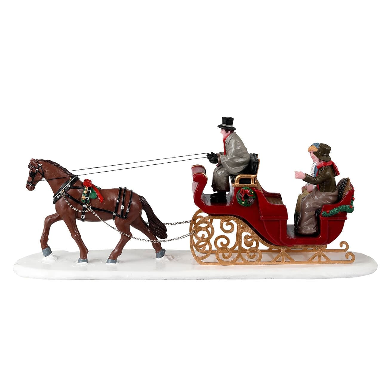 Decorazione "Scenic slitte" per Villaggio di Natale e presepe, in Resina da h 7 cm - 4